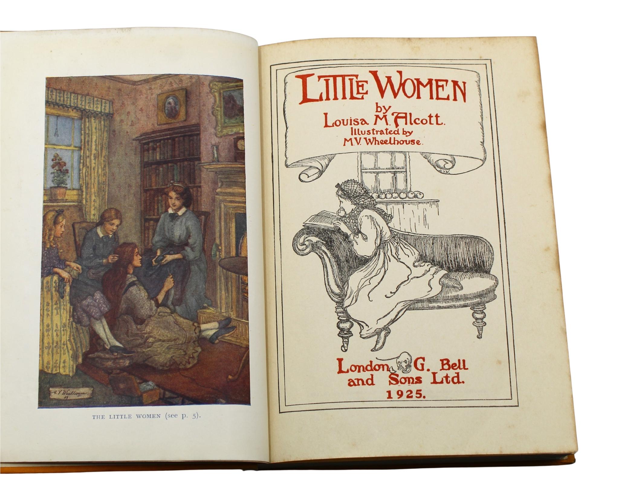 Tessuto Piccole donne di Louisa May Alcott, illustrato da M.V. I. Timoneria, 1925 in vendita