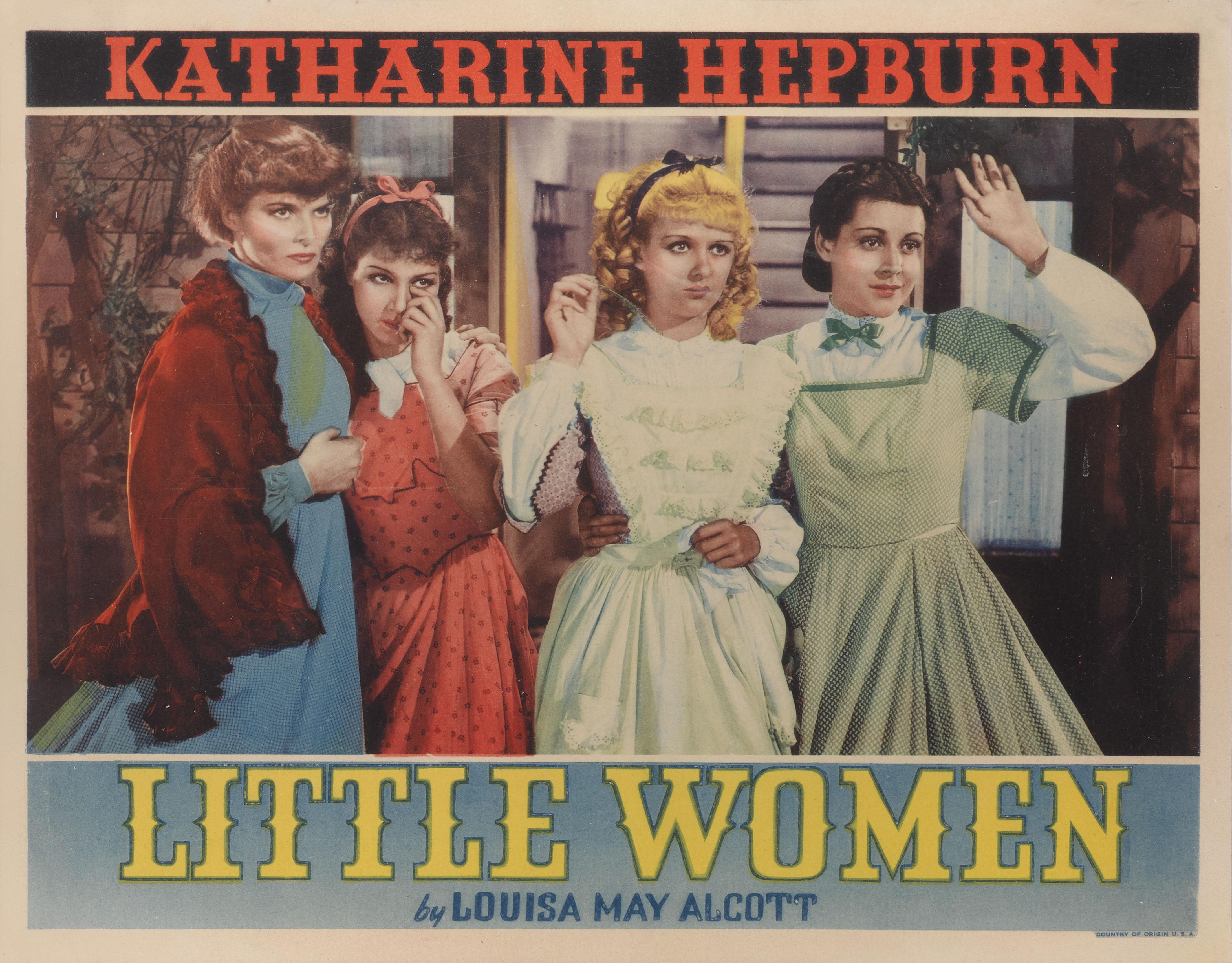 Original US lobby card for the 1933 drama romance Little Women.
This film starred Katherine Hepburn, Paul Lukas and Joan Bennett and was directed by George Cukor.
This lobby card is conservation framed with UV plexiglass in an Obeche wood frame with