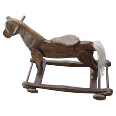 Little Wooden Horse, Pull-Along and Rocker  A superb folk art piece