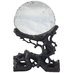 Little Wooden Mirror Japonisme, End of 19th Century