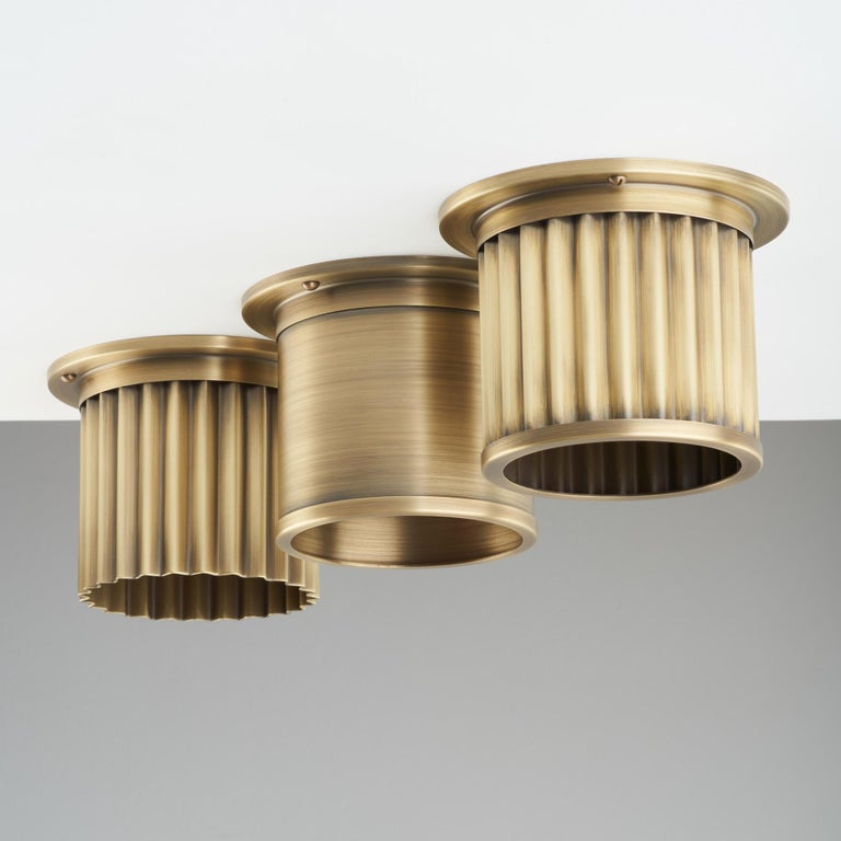 Littleton End Cap Spot Diffuser, Aged Brass Recessed Spot Light Shade