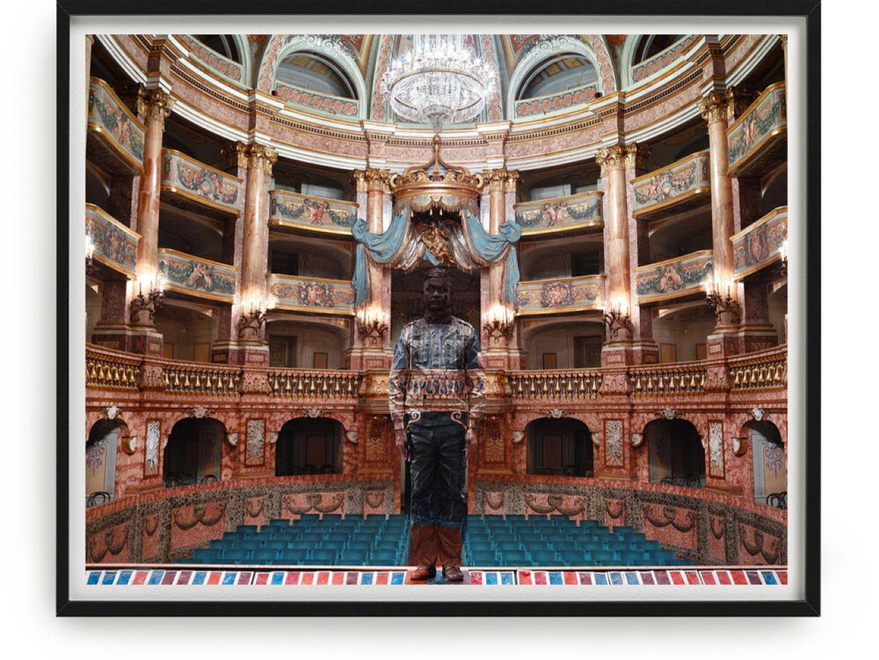 Liu Bolin Color Photograph - Hiding in Italy - Teatro di Corte Reggia di Caserta, 2017