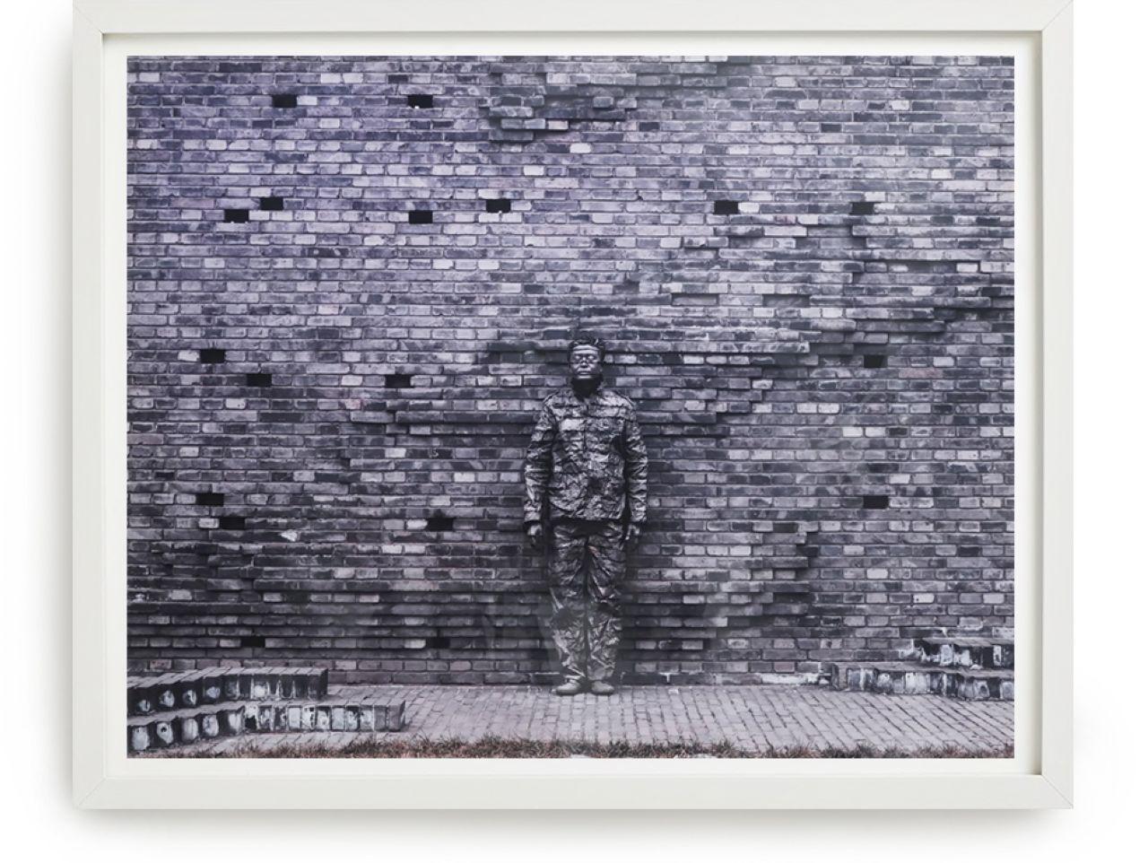 Liu Bolin Still-Life Photograph - Hiding in the City No. 63 - Grays Opening Ceremony, 2007