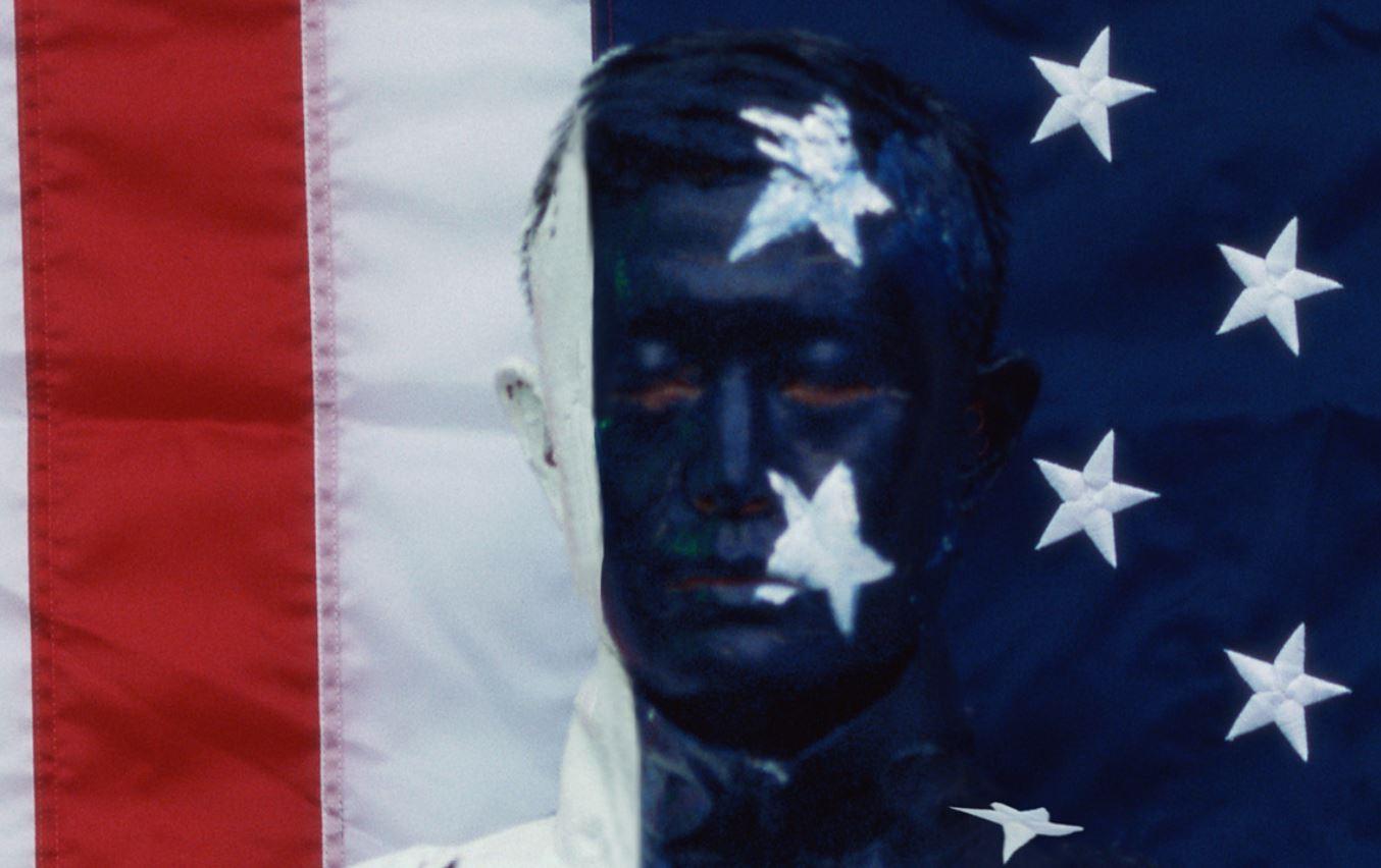 American Flag - Contemporary, Figurative, C-Print, Early 21st Century - Photograph by Liu Bolin