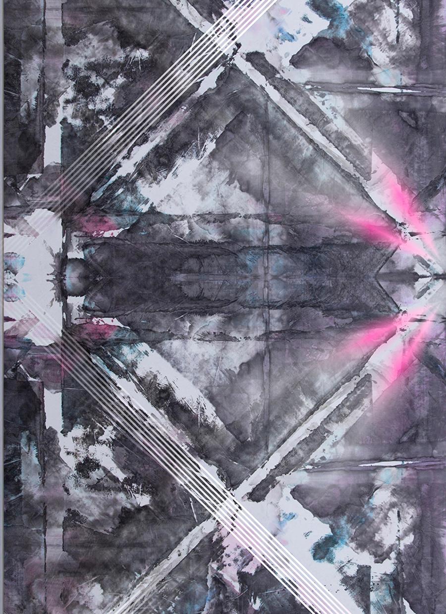 Abstracción geométrica contemporánea - Pintura mixta-502109102 - Painting de Liu Gang 