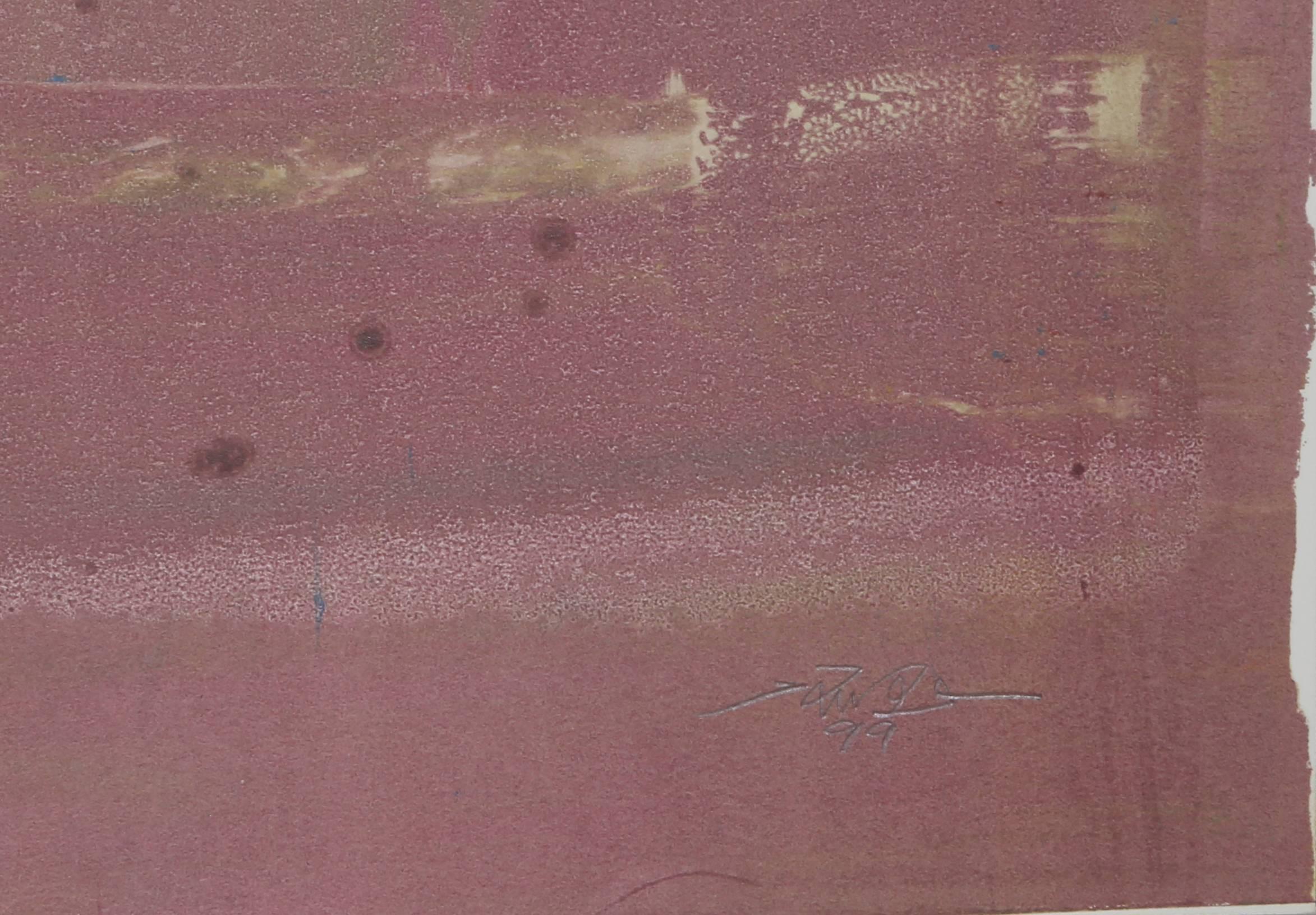 XXXVIII, Abstract Expressionist Monoprint by Liu Jian For Sale 1