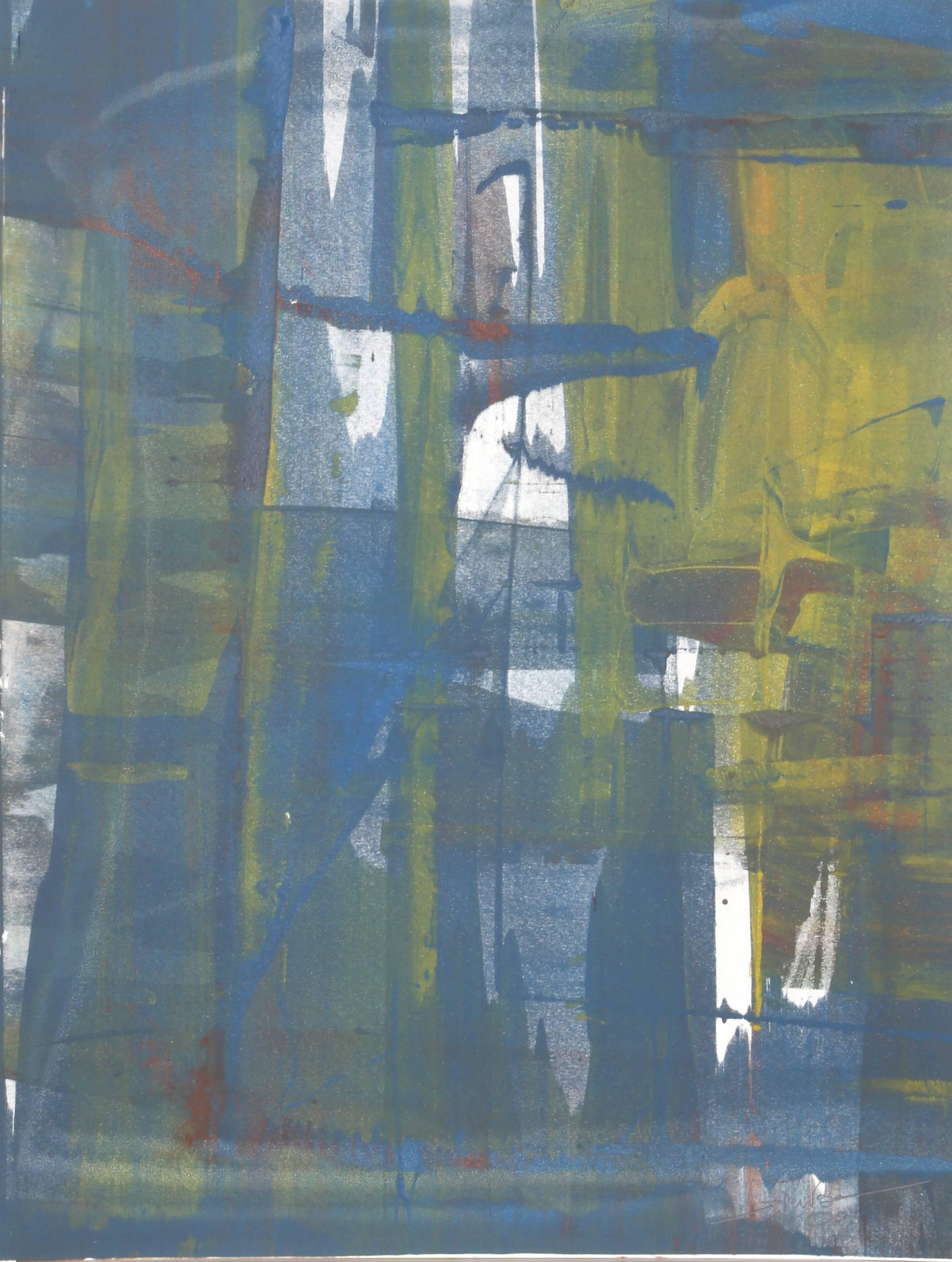 Artist: Liu Jian, Chinese (1961 - )
Title: XC 
Year:	1999
Medium:	Monoprint, signed and dated in pencil
Size: 25 x 19 inches [63.5 x 48.26 cm]