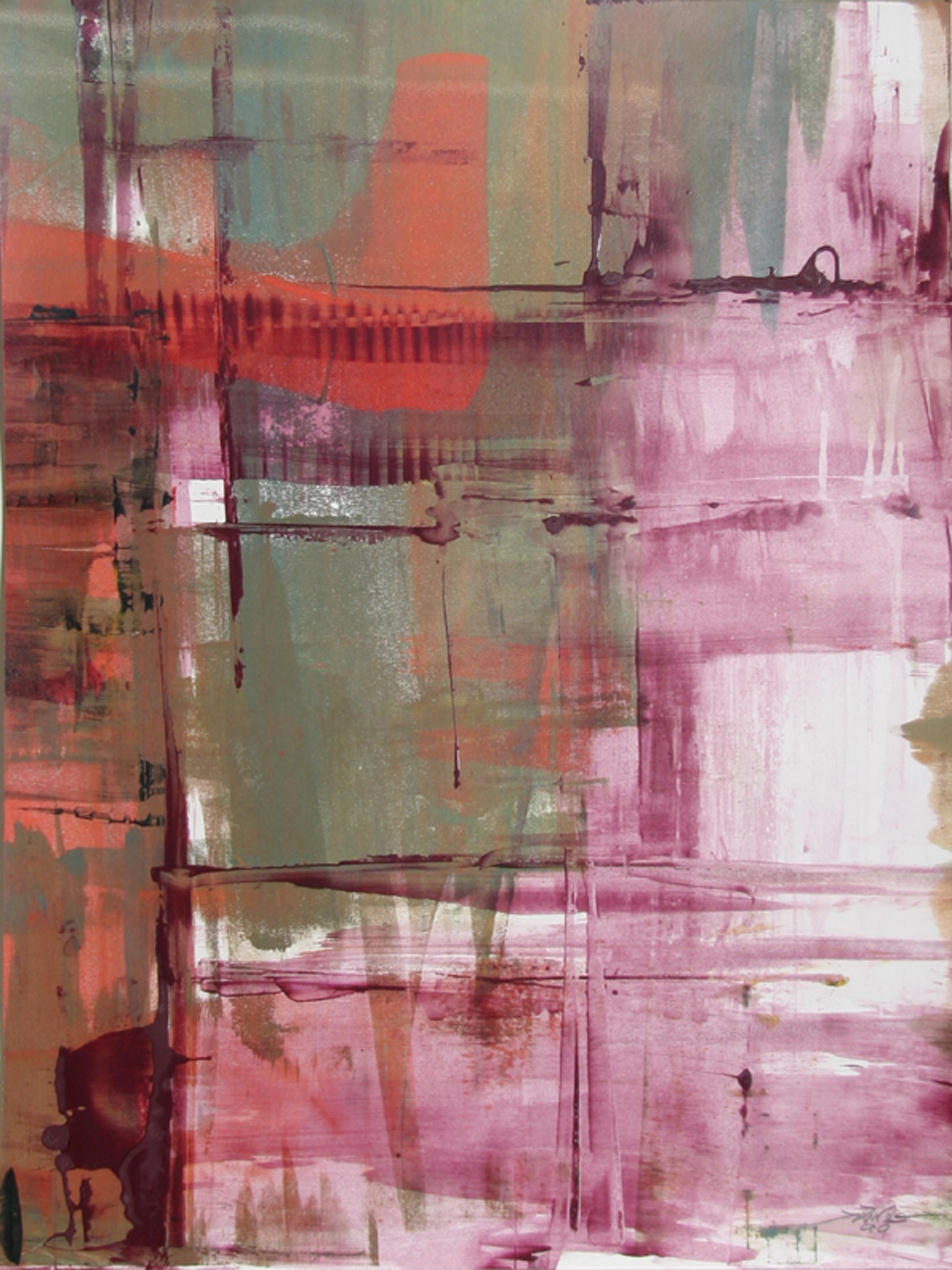 Liu Jian, Chinois (1961 - ) - CIII, Année :  1999, Moyen :  Monographie, signée et datée au crayon, Taille :  25  x 19 in. (63.5  x 48,26 cm), Description :  Monographie expressionniste abstraite sur papier de l'artiste sino-canadien Liu Jian. Cette