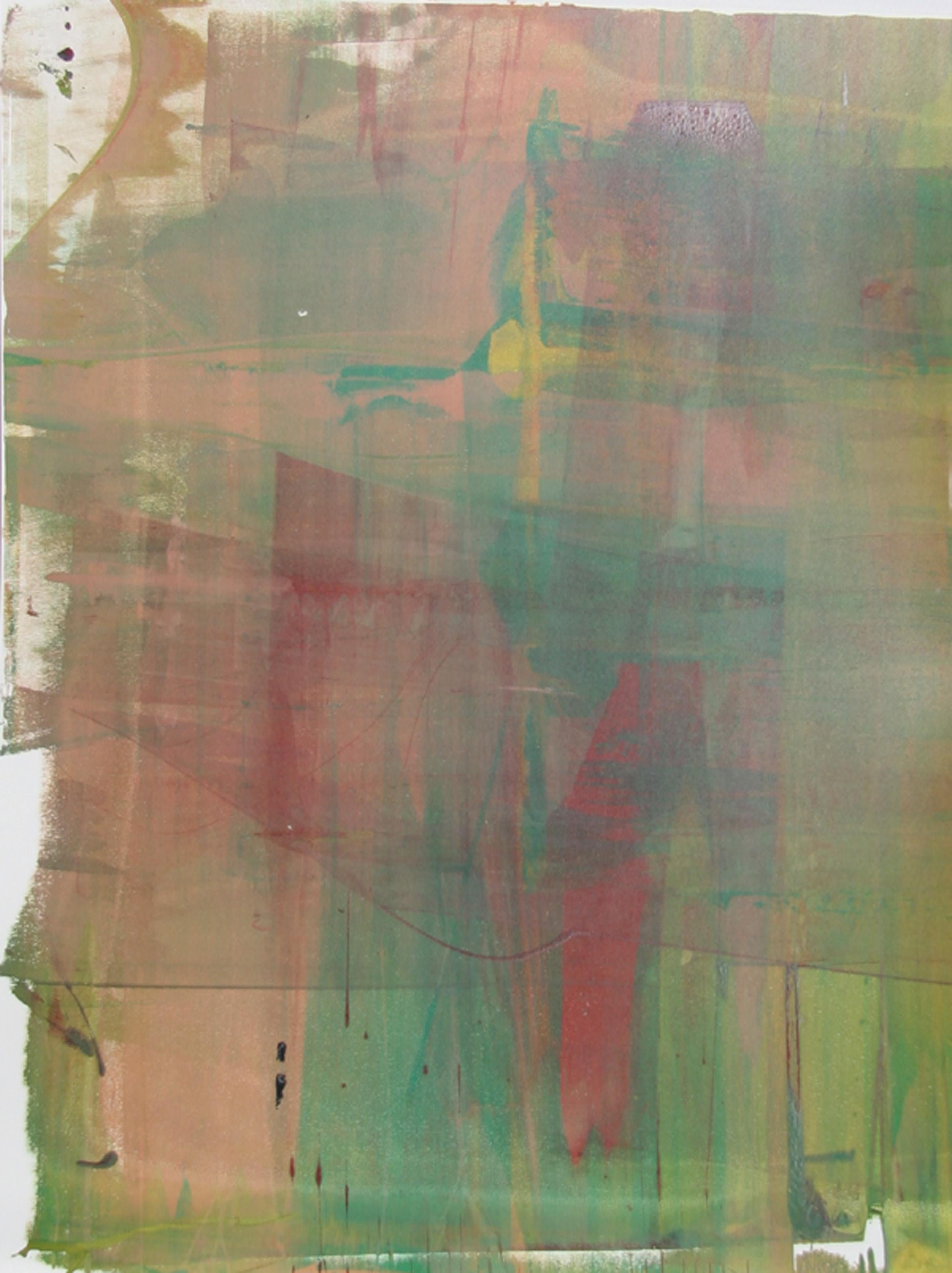 Liu Jian, Chinois (1961 - ) - CVII, Année :  1999, Moyen :  Monographie, signée et datée au crayon, Taille :  25  x 19 in. (63.5  x 48,26 cm), Description :  Monographie expressionniste abstraite sur papier de l'artiste sino-canadien Liu Jian. Cette
