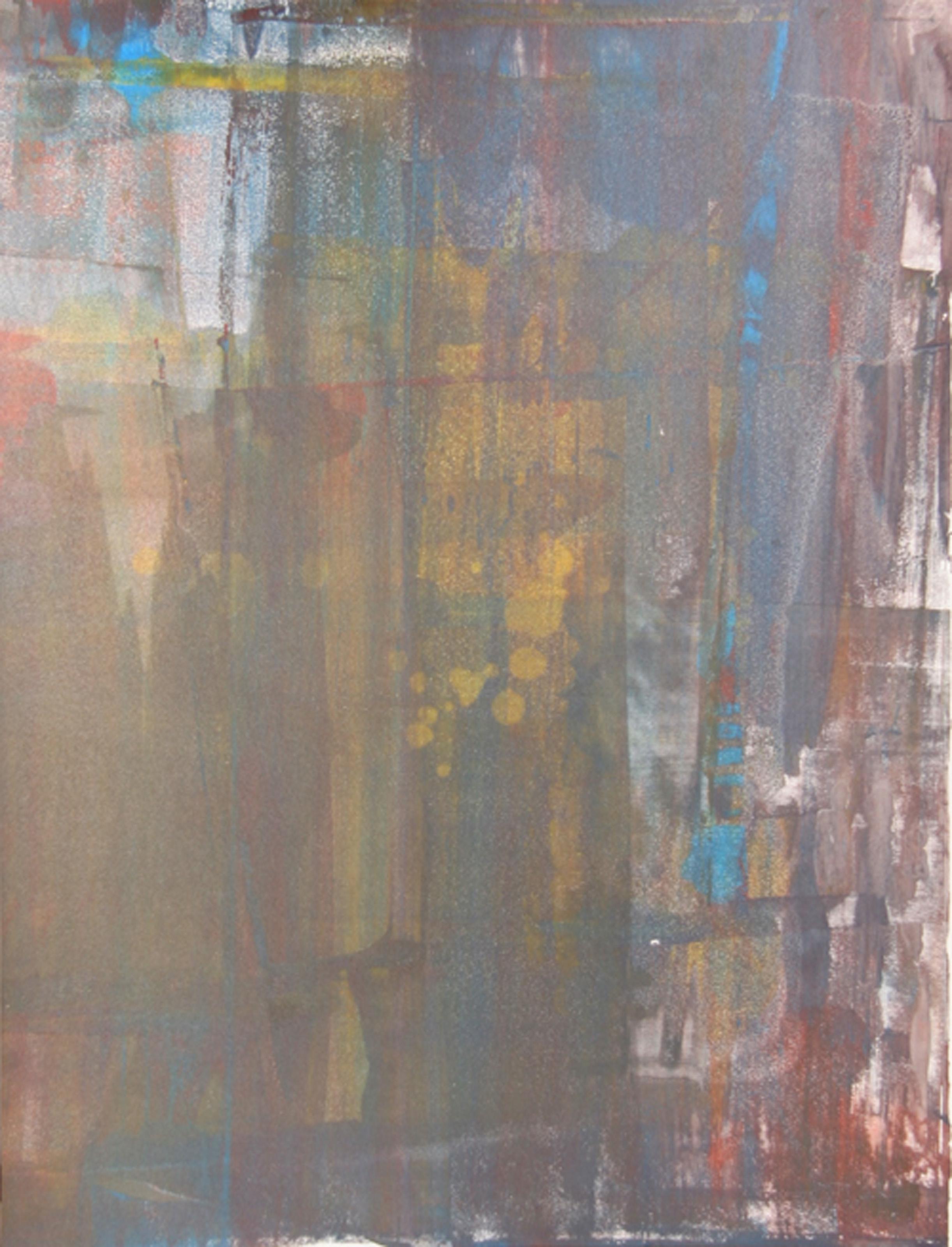 IX, Abstract Expressionist Monoprint by Liu Jian