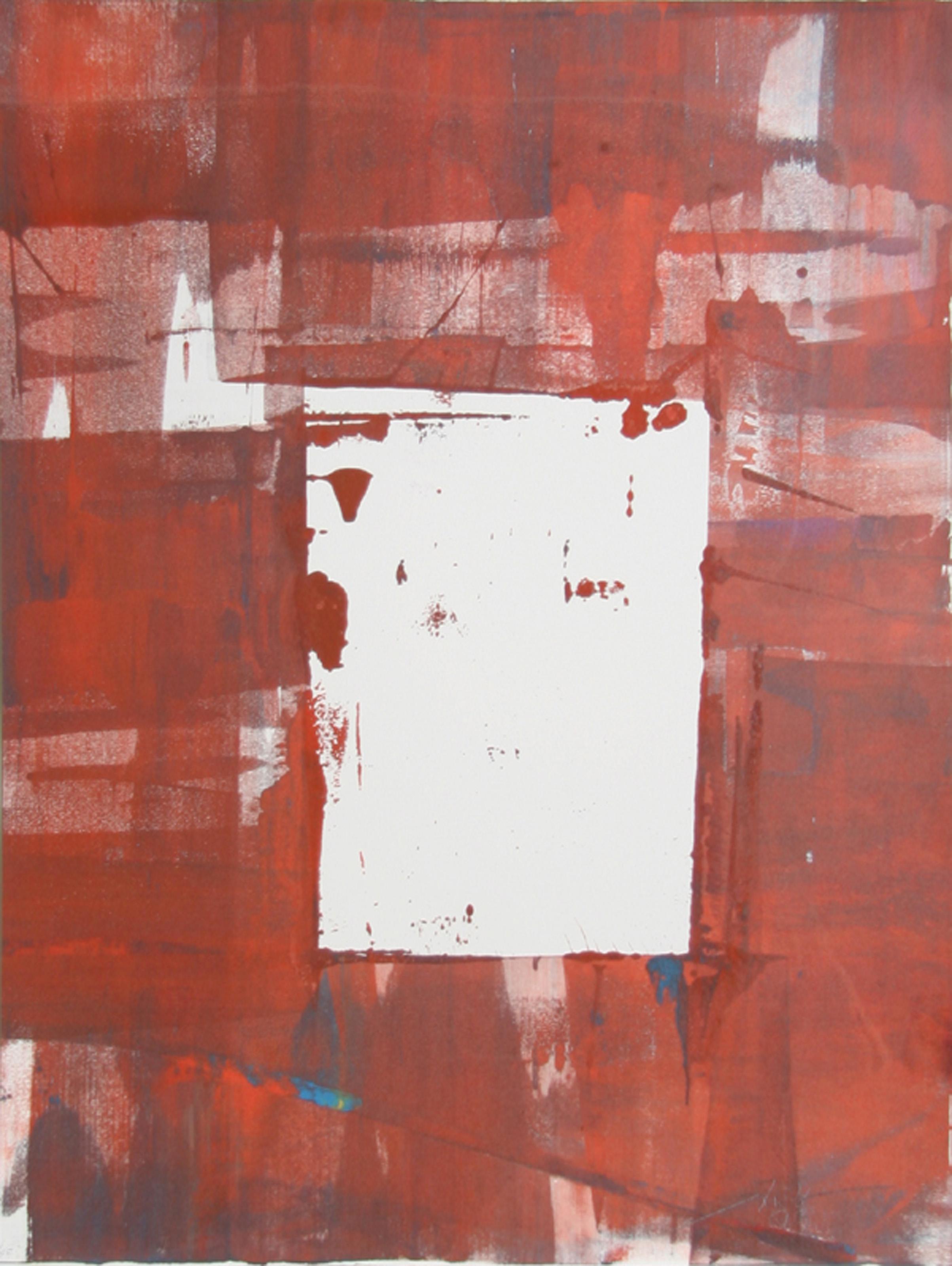 Liu Jian, Chinese (1961 - ) - LIII, Year:  1999, Medium:  Monoprint, signed and dated in pencil, Size:  25  x 19 in. (63.5  x 48.26 cm), Description:  An Abstract Expressionist monoprint on paper by Chinese-Canadian artist Liu Jian. This colorful