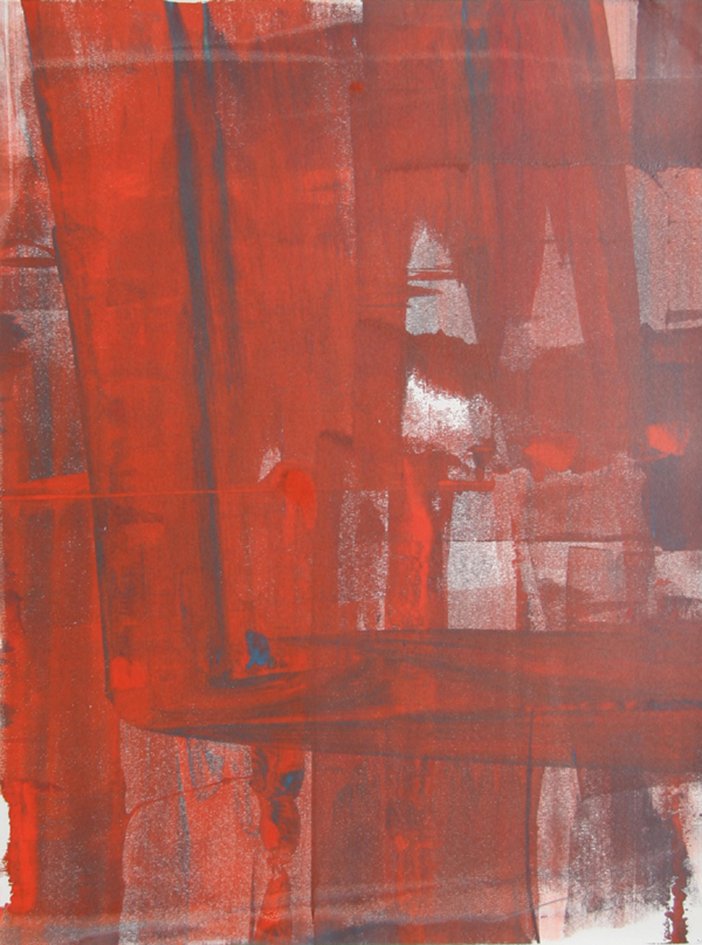 LVI, Abstract Expressionist Monoprint by Liu Jian