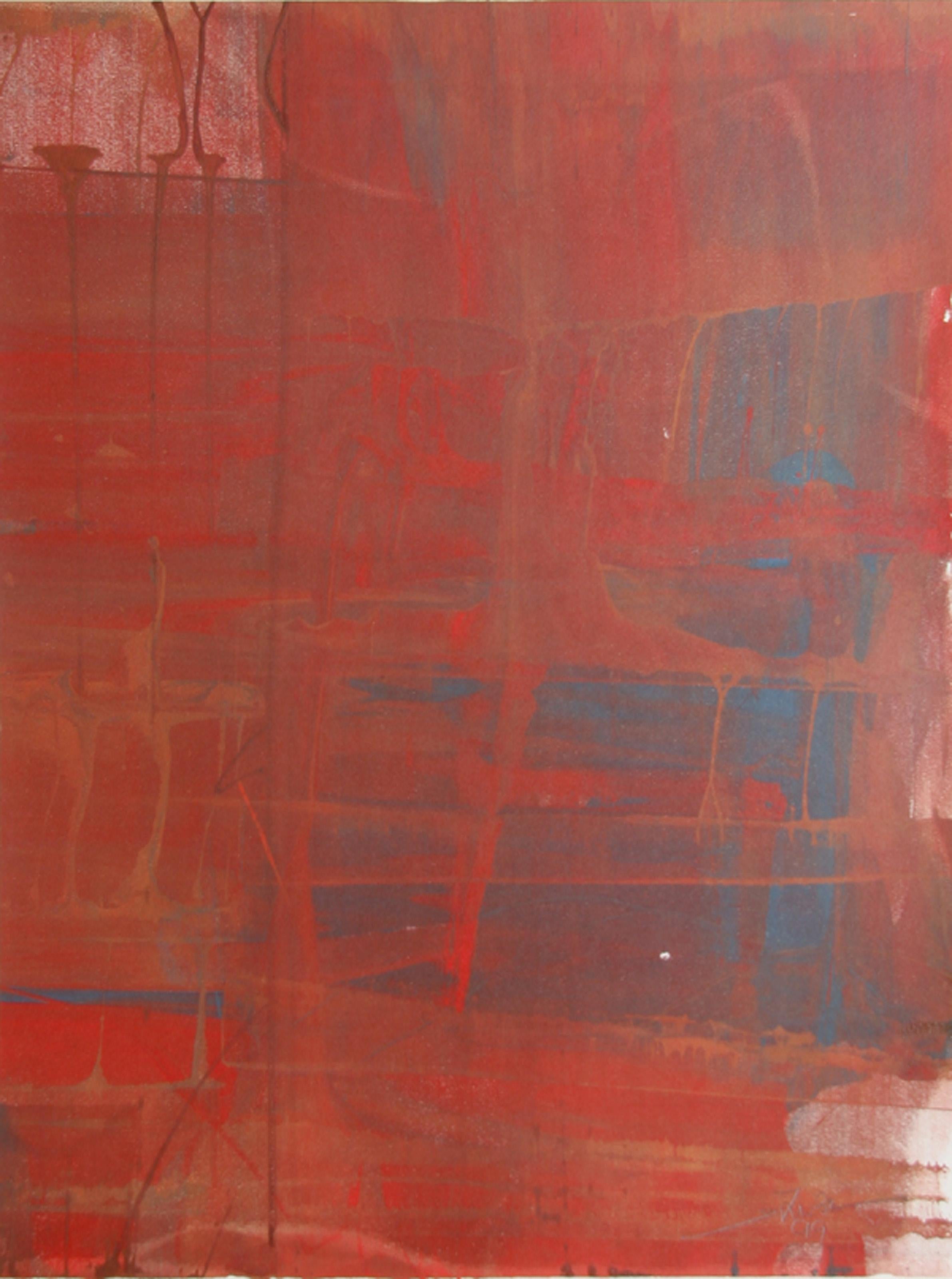 LXXIX, Abstract Expressionist Monoprint by Liu Jian