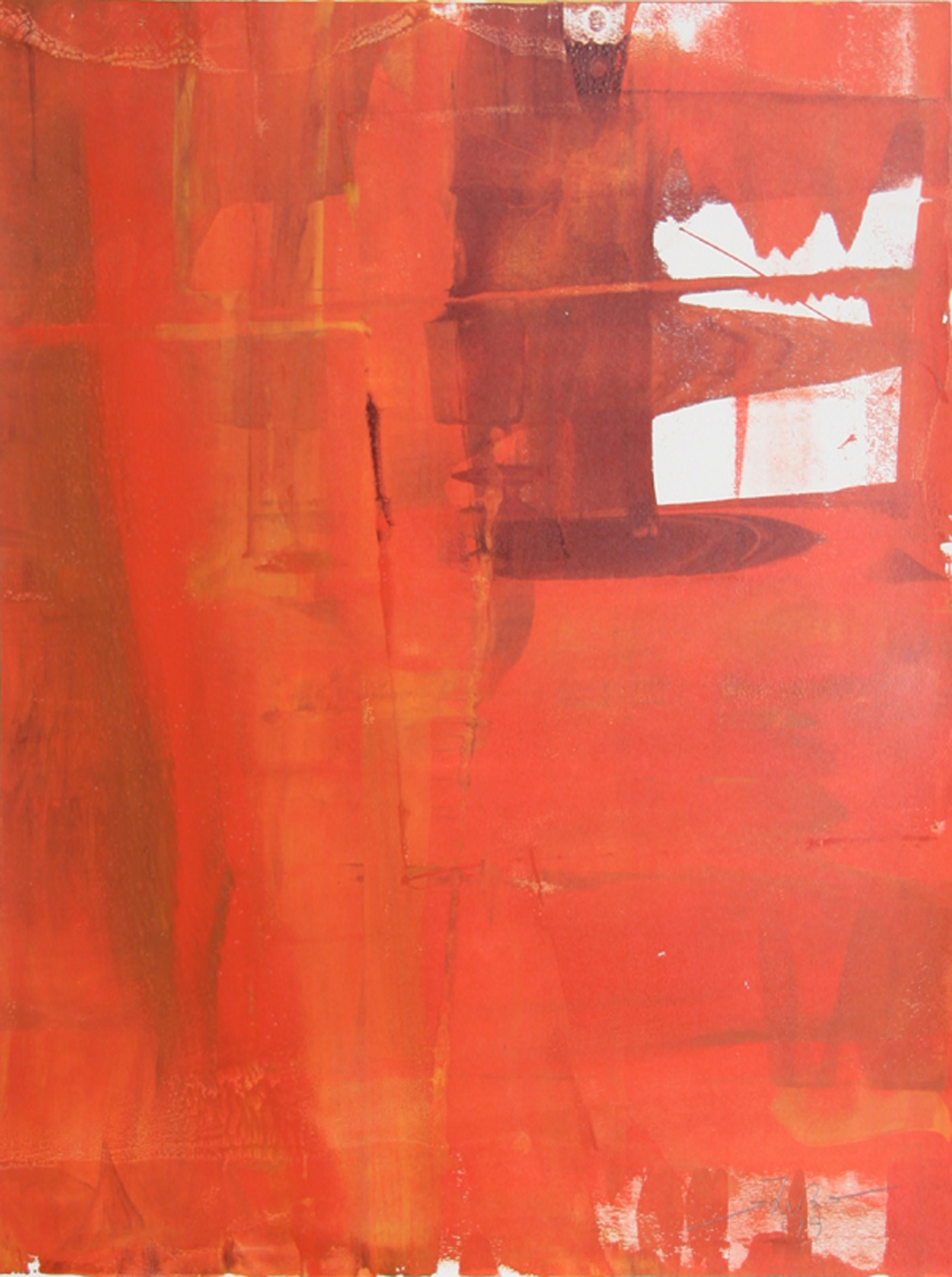 LXXX, Abstract Expressionist Monoprint by Liu Jian