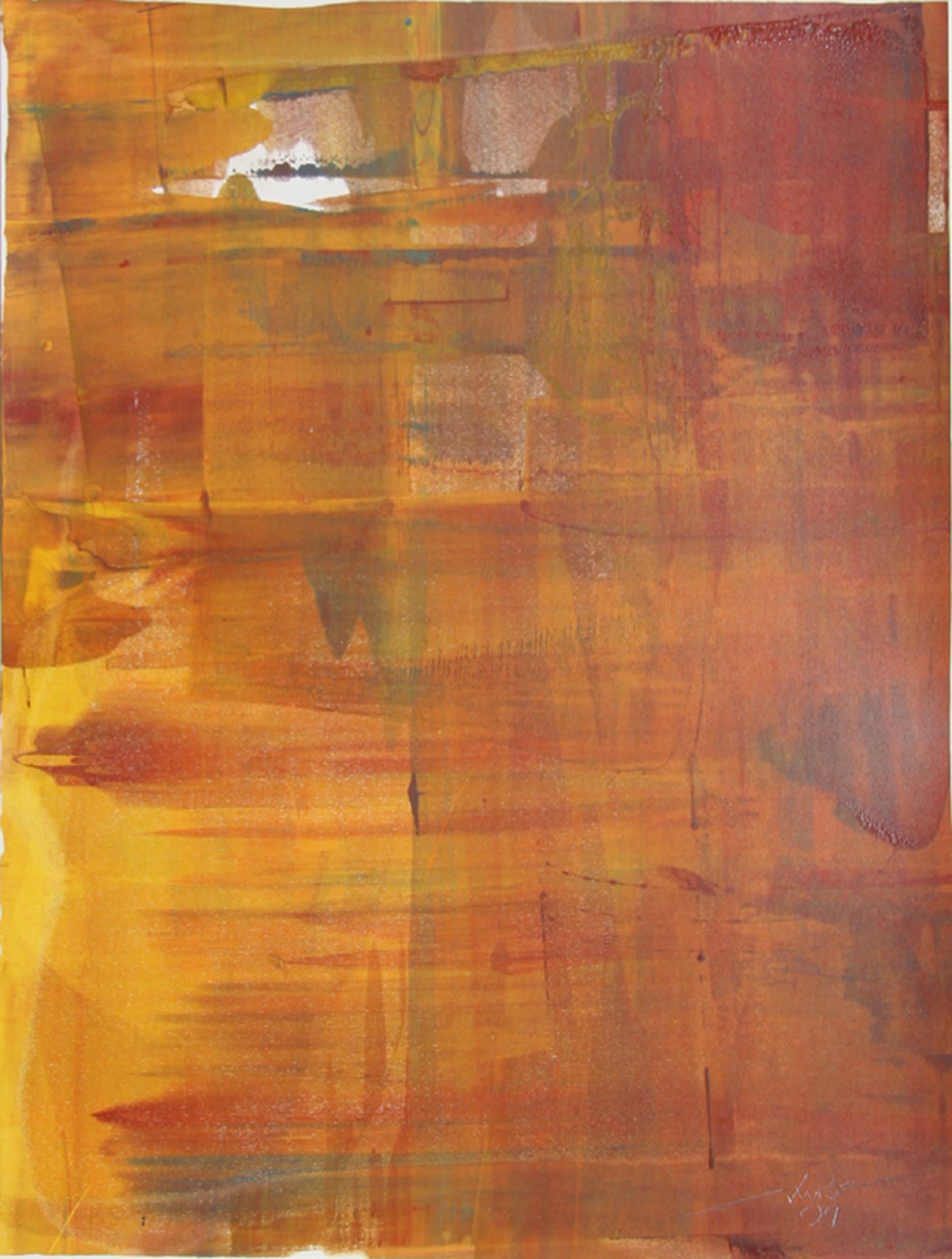 LXXXIV, Abstrakt-expressionistischer Monodruck von Liu Jian