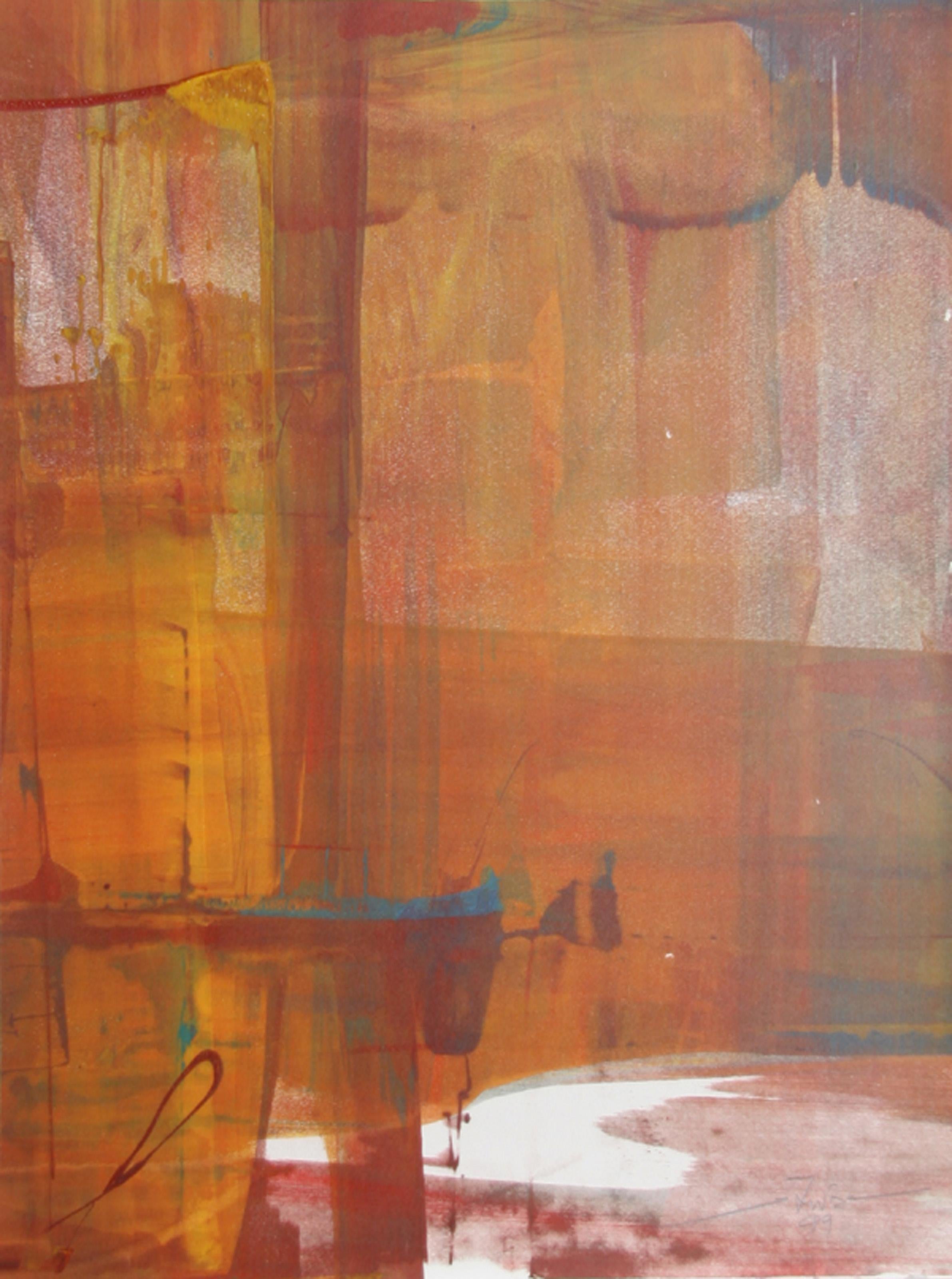 LXXXV, Abstract Expressionist Monoprint by Liu Jian