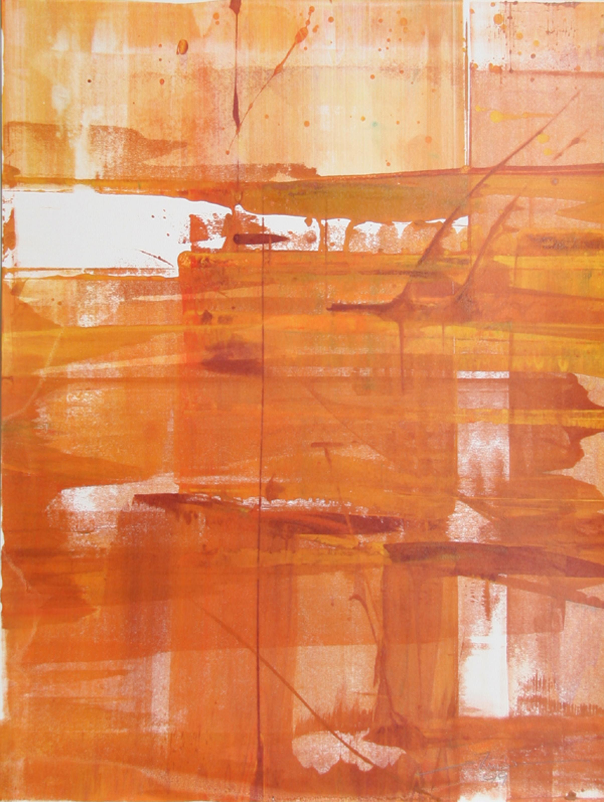 LXXXVI, Abstract Expressionist Monoprint by Liu Jian