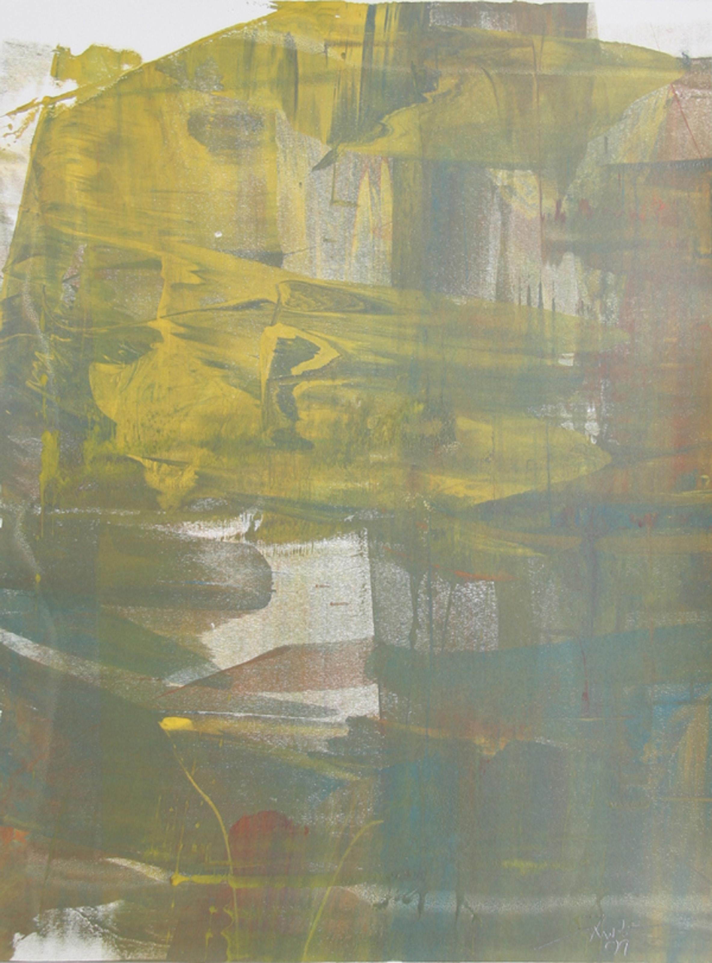 XCII, Abstract Expressionist Monoprint by Liu Jian