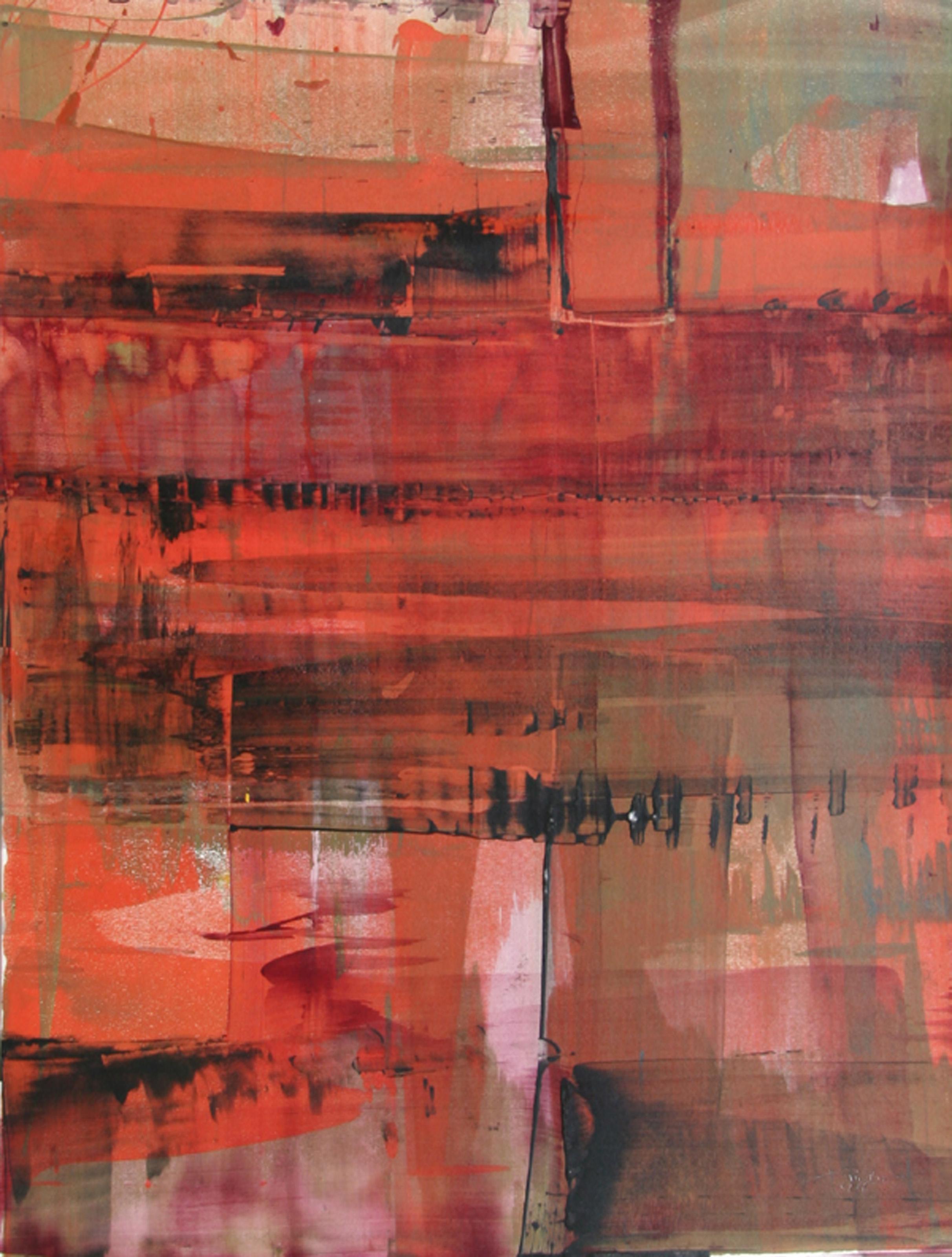 XLIV, Abstract Expressionist Monoprint by Liu Jian