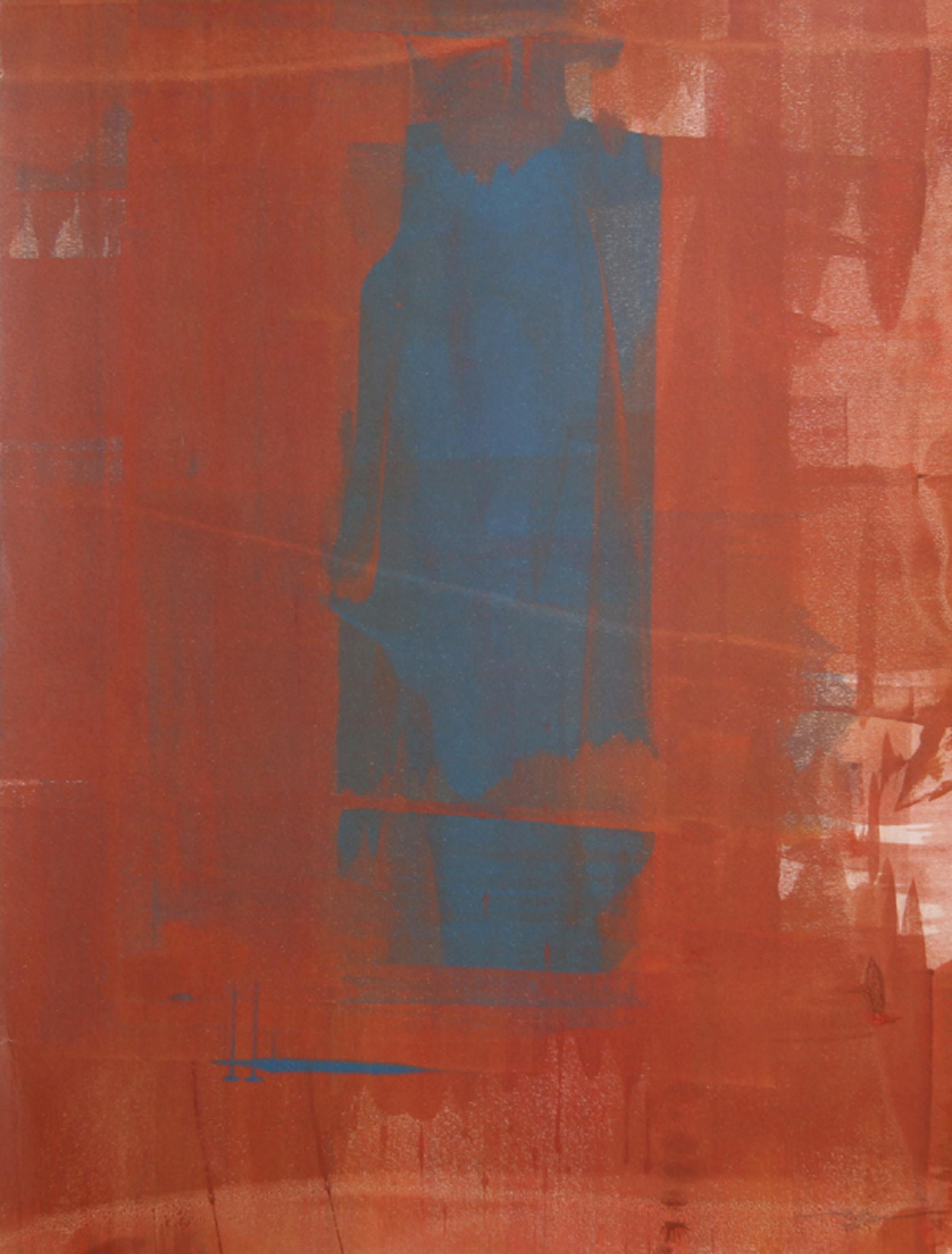 Liu Jian, Chinese (1961 - ) - XVI, Year:  1999, Medium:  Monoprint, signed and dated in pencil, Size:  25  x 19 in. (63.5  x 48.26 cm), Description:  An Abstract Expressionist monoprint on paper by Chinese-Canadian artist Liu Jian. This colorful