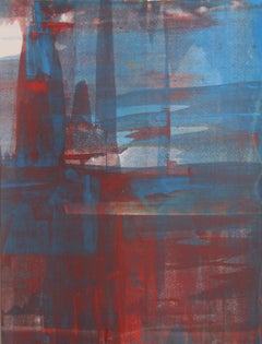 XVII, Abstract Expressionist Monoprint by Liu Jian
