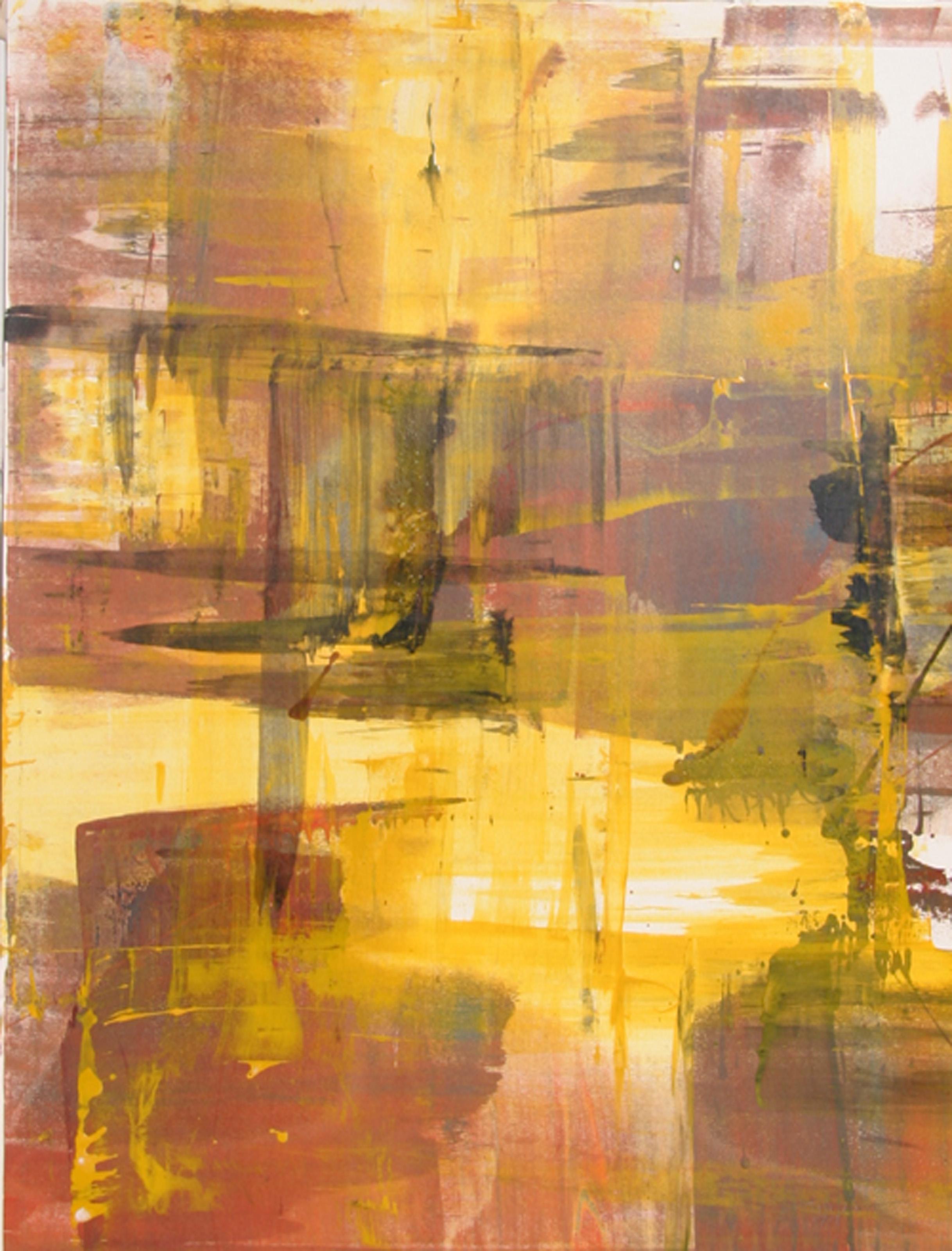 XXII, Abstract Expressionist Monoprint by Liu Jian