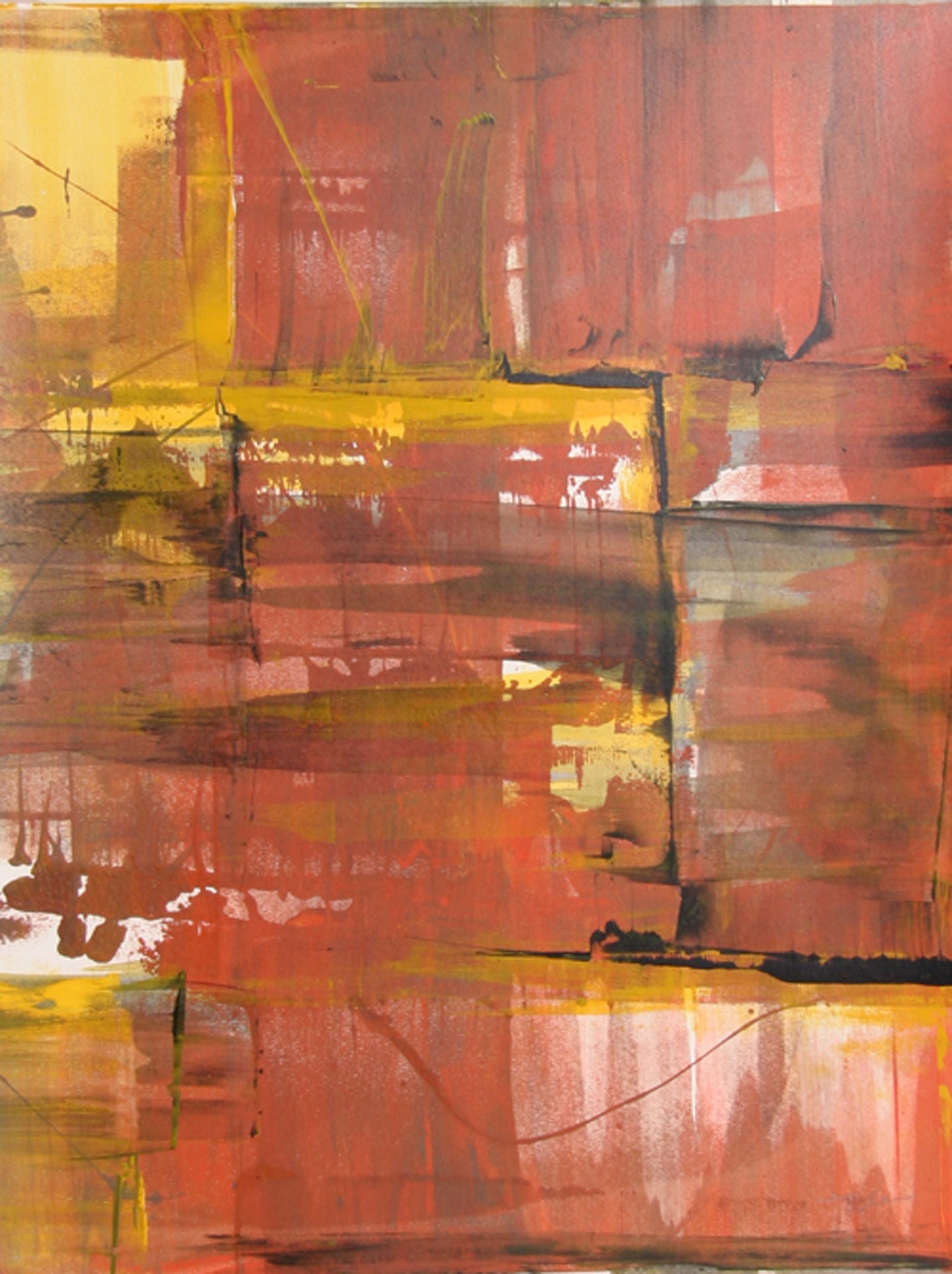 XXIII, Abstract Expressionist Monoprint by Liu Jian