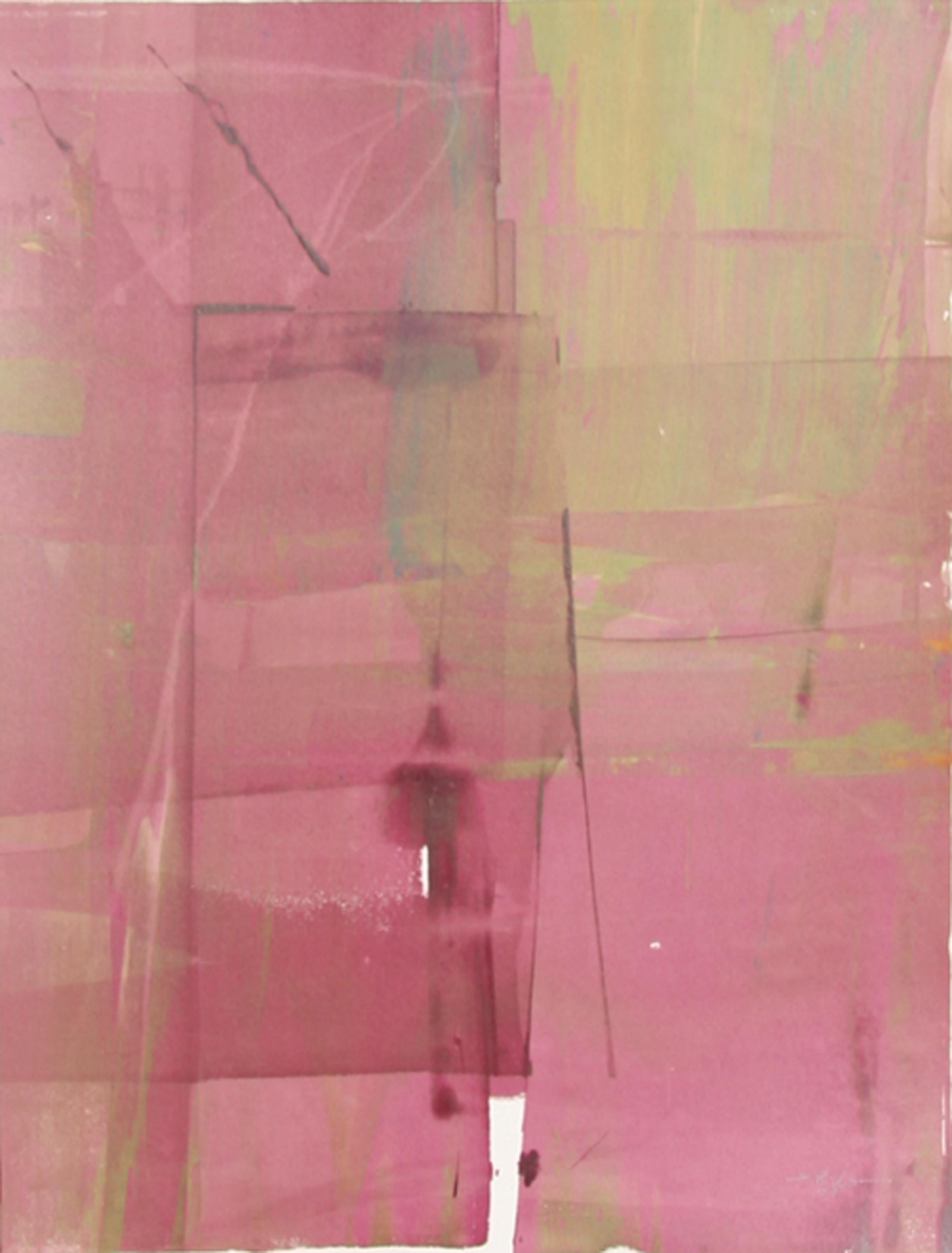 Liu Jian, Chinese (1961 - ) - XXXIX, Year:  1999, Medium:  Monoprint, signed and dated in pencil, Size:  25  x 19 in. (63.5  x 48.26 cm), Description:  An Abstract Expressionist monoprint on paper by Chinese-Canadian artist Liu Jian. This colorful