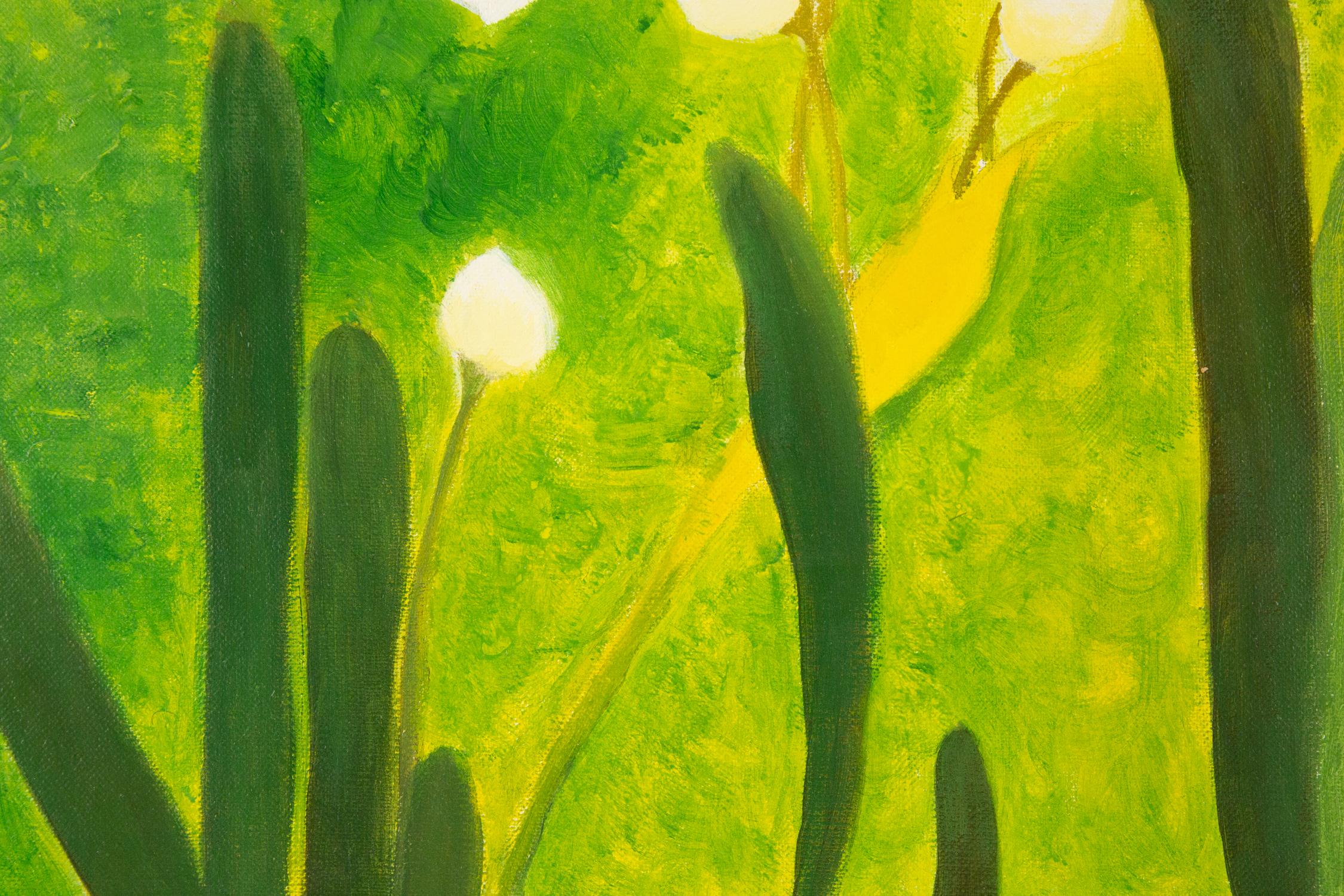 Liu Shuang Stillleben Original Ölgemälde auf Leinwand „Flower In Spring“ im Angebot 2