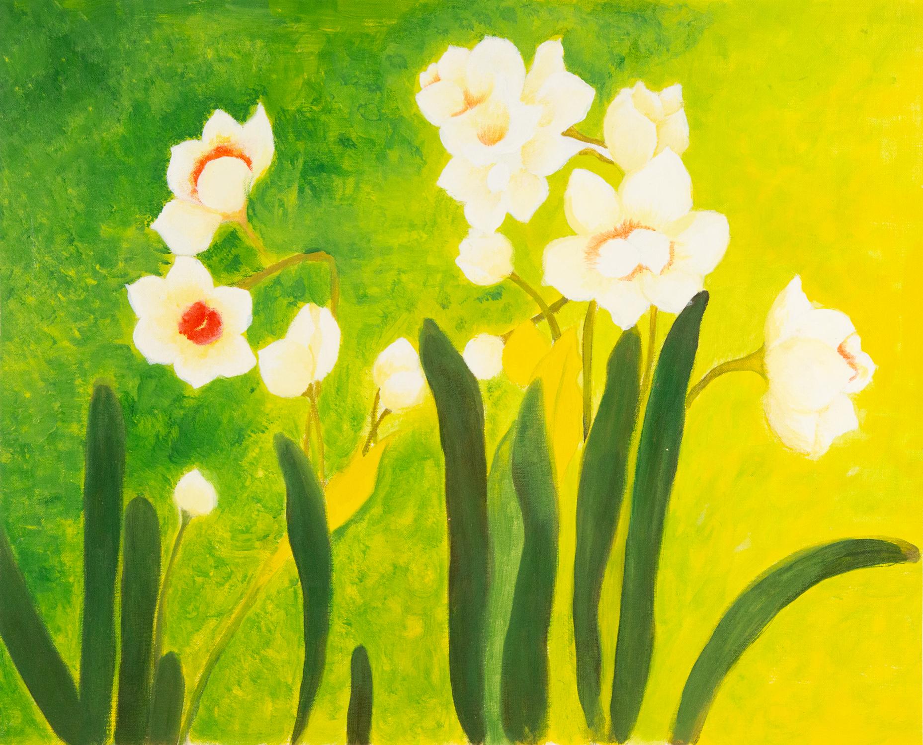 Liu Shuang Stillleben Original Ölgemälde auf Leinwand „Flower In Spring“