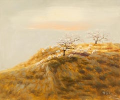 Impressionistisches Original Ölgemälde auf Leinwand „Taihang-Gebirge im Herbst“ von Liu Xiao