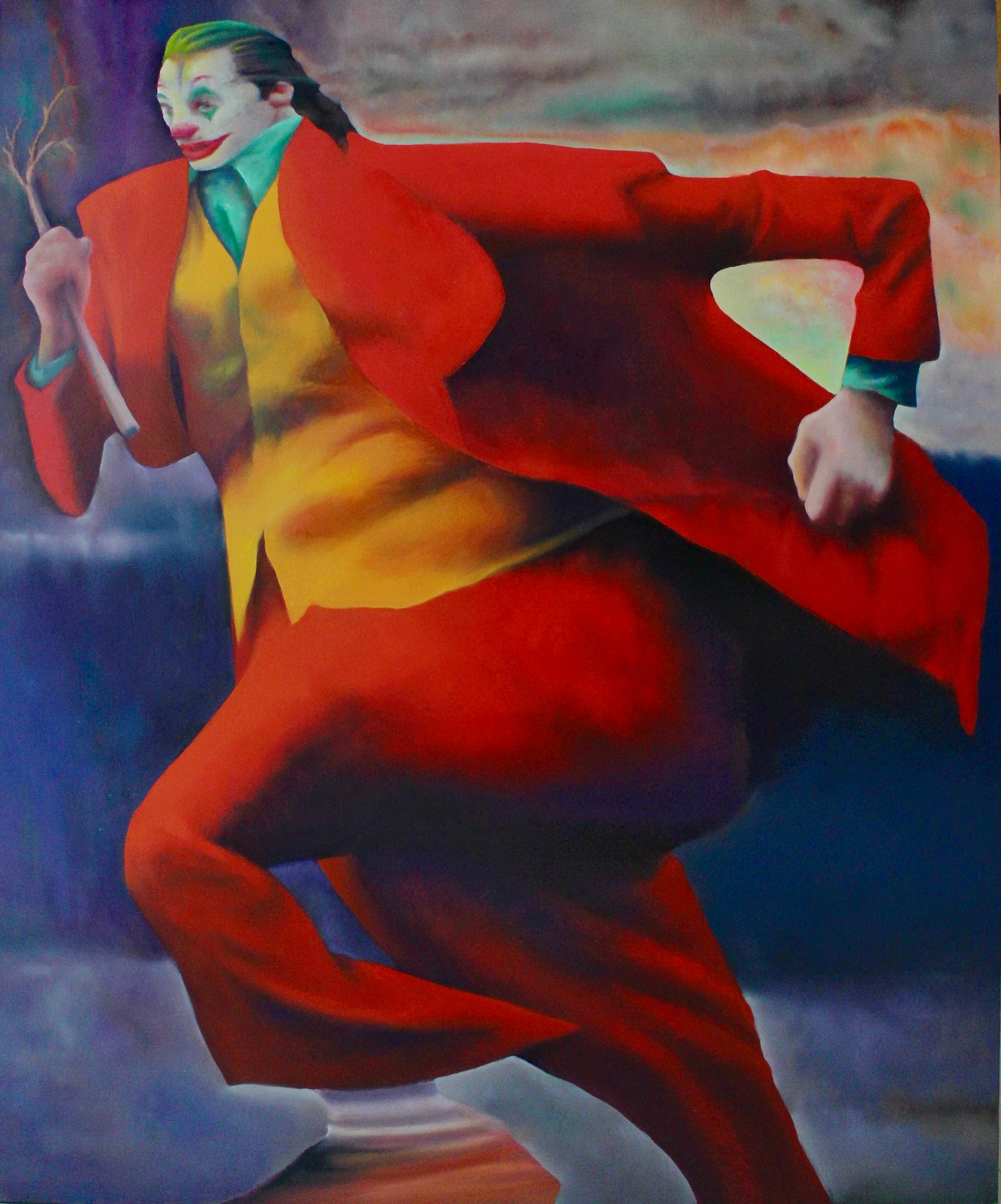 Contemporary Chinese Art by Liu Xiaodong - Running Clown For Sale 14