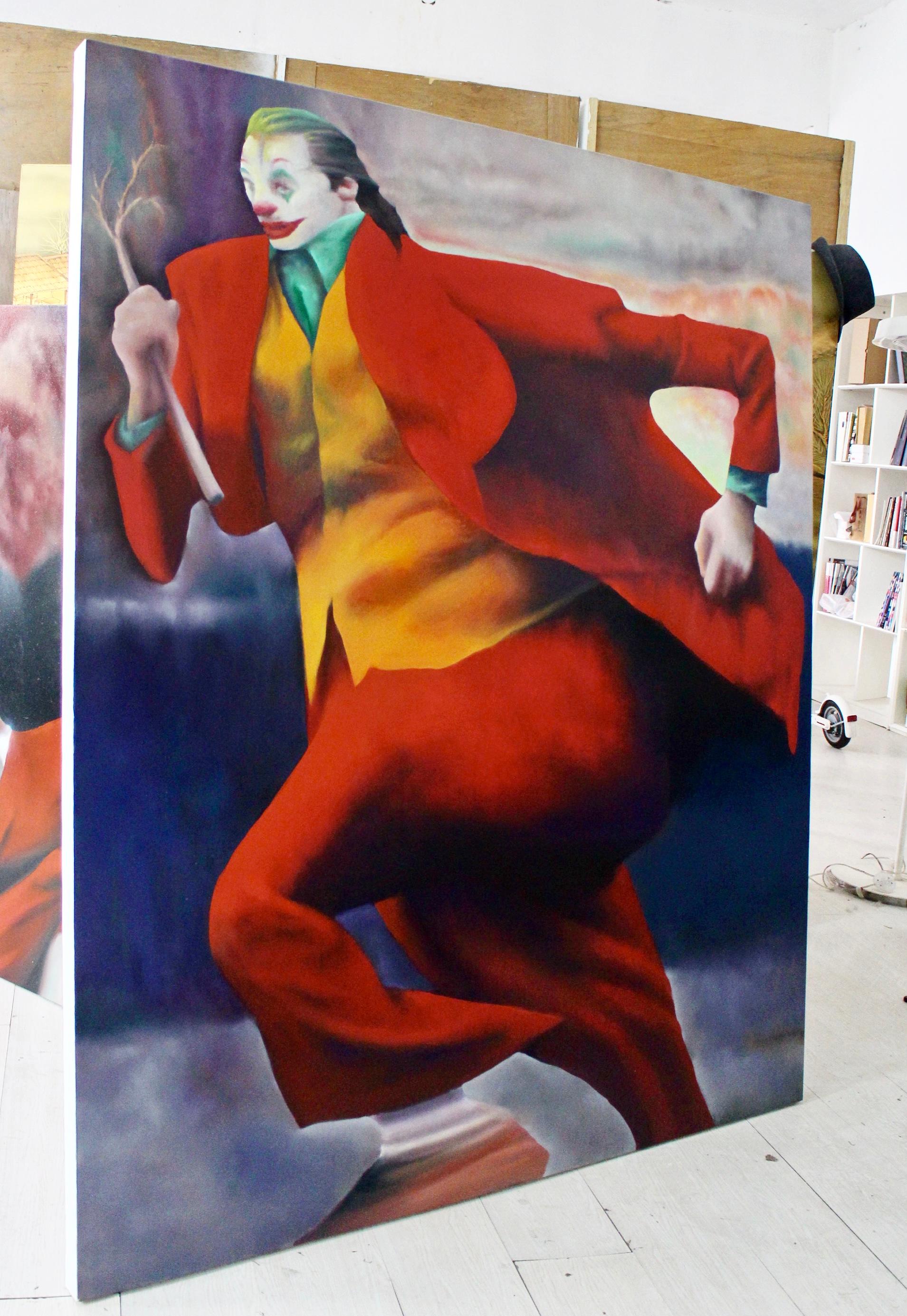 Contemporary Chinese Art by Liu Xiaodong - Running Clown For Sale 2
