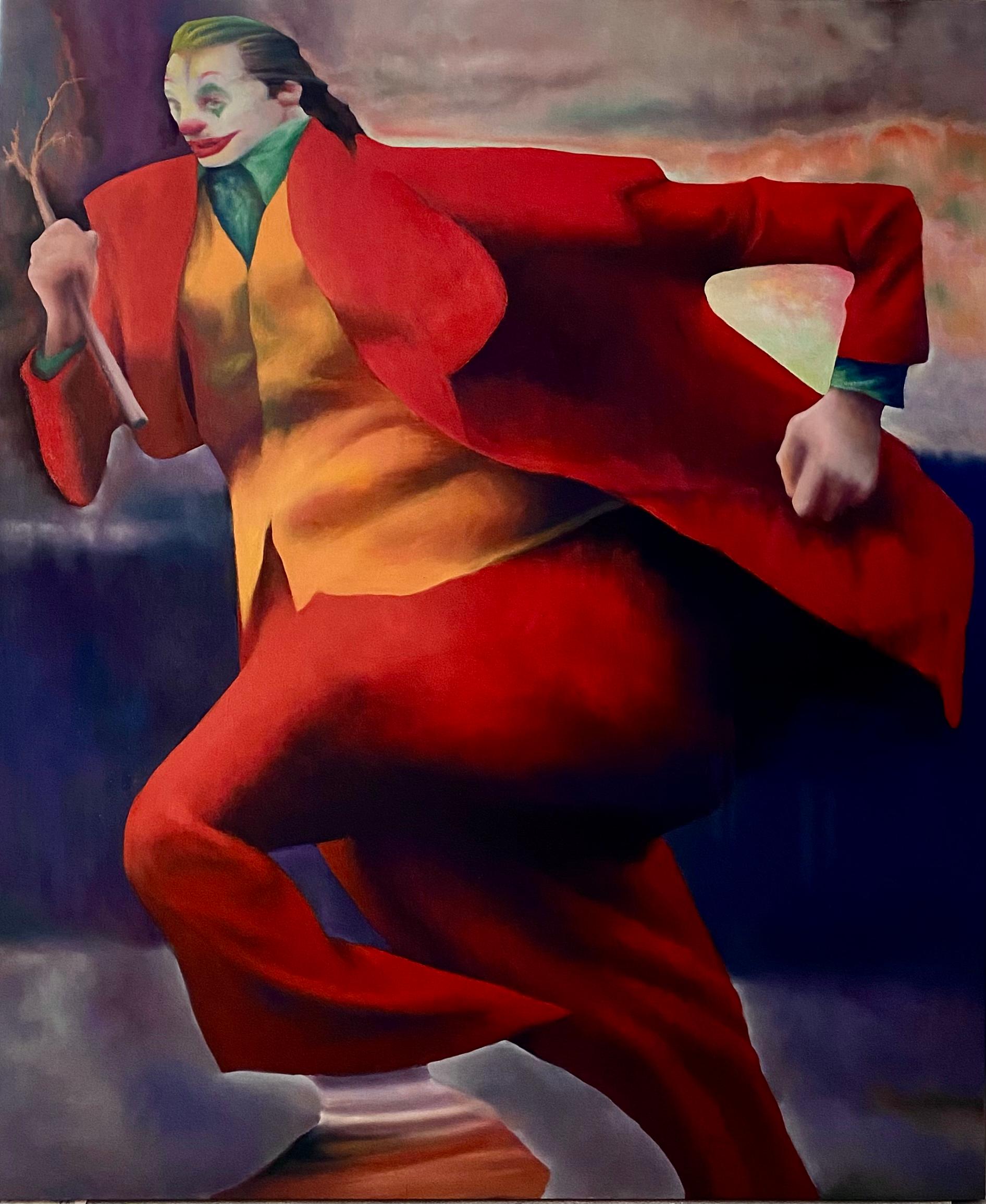 Contemporary Chinese Art by Liu Xiaodong - Running Clown For Sale 4