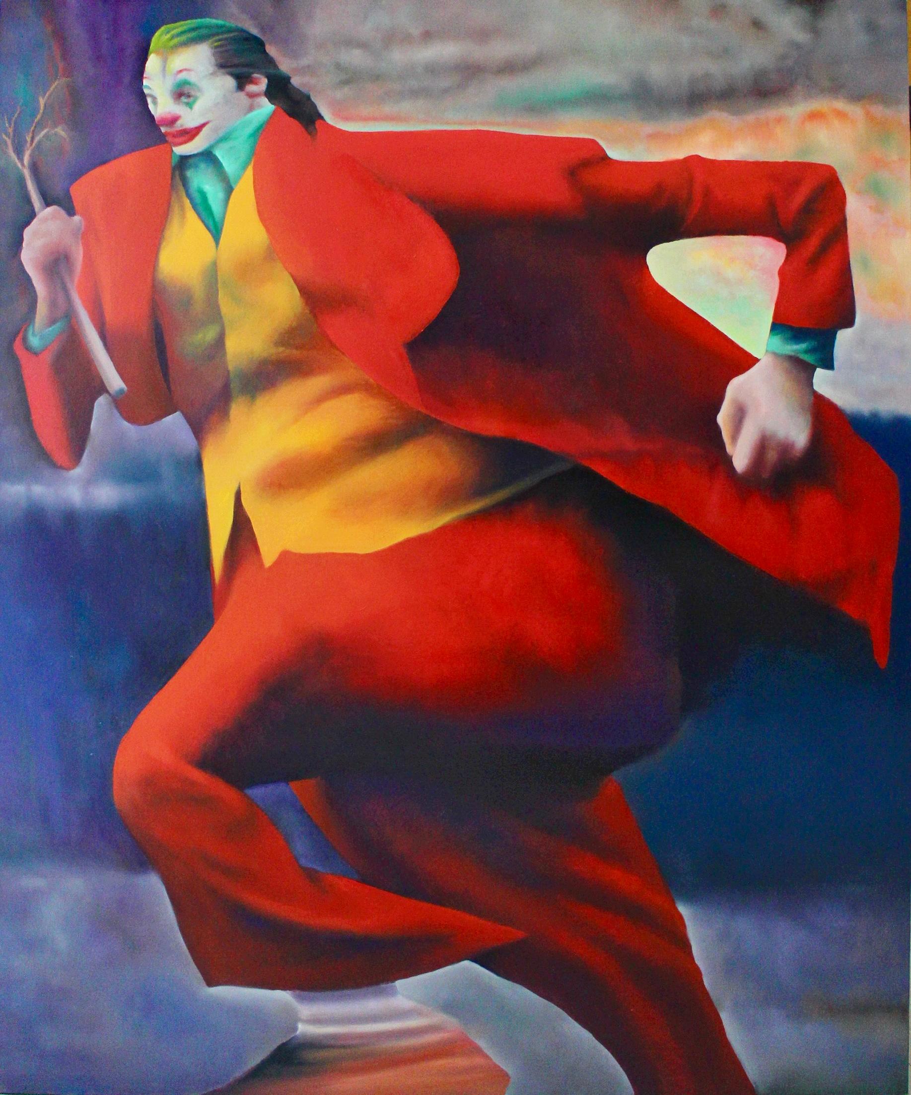 Contemporary Chinese Art by Liu Xiaodong - Running Clown For Sale 6