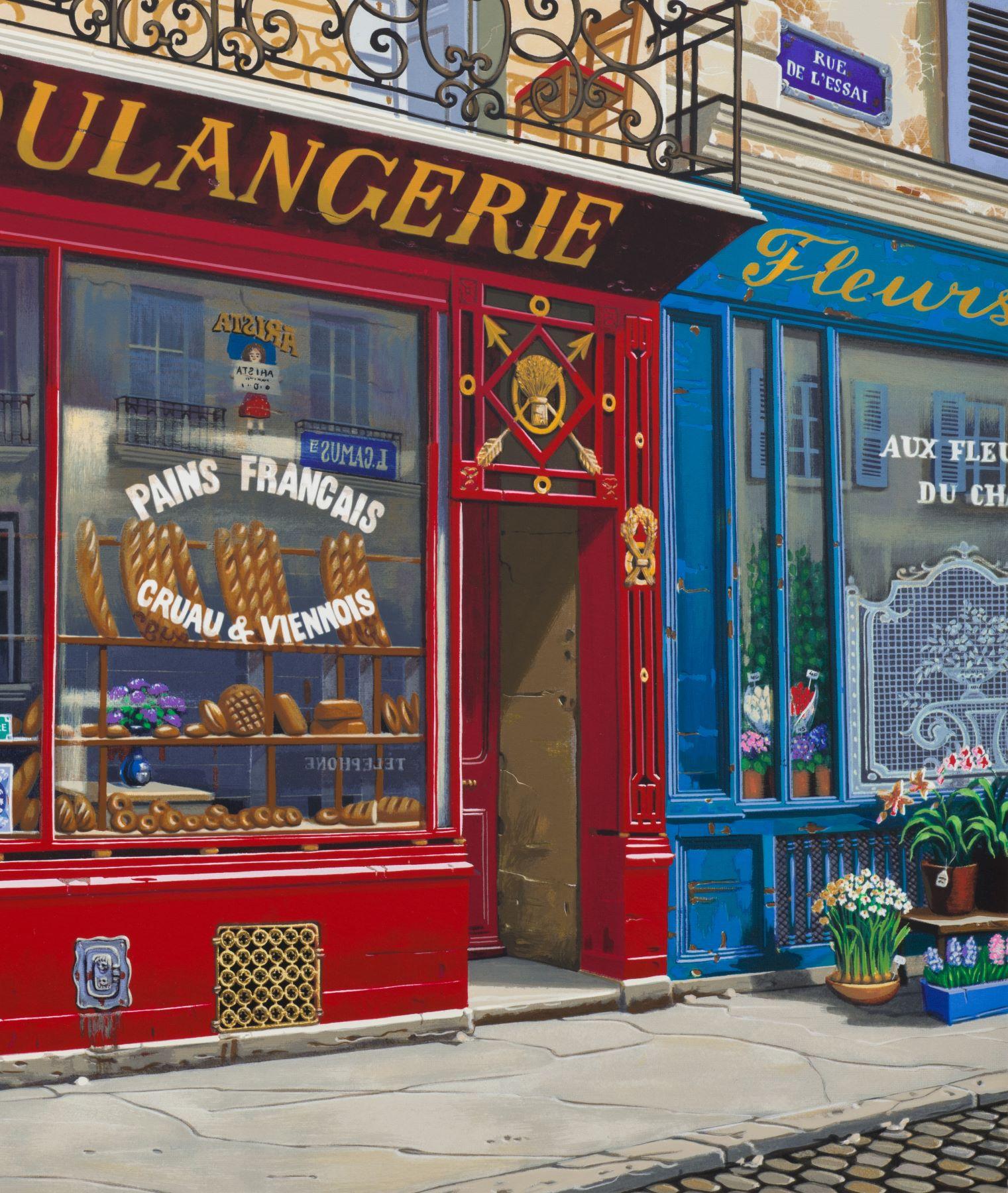 28 Boulangerie - Figurative Print Grigio di Liudmila Kondakova