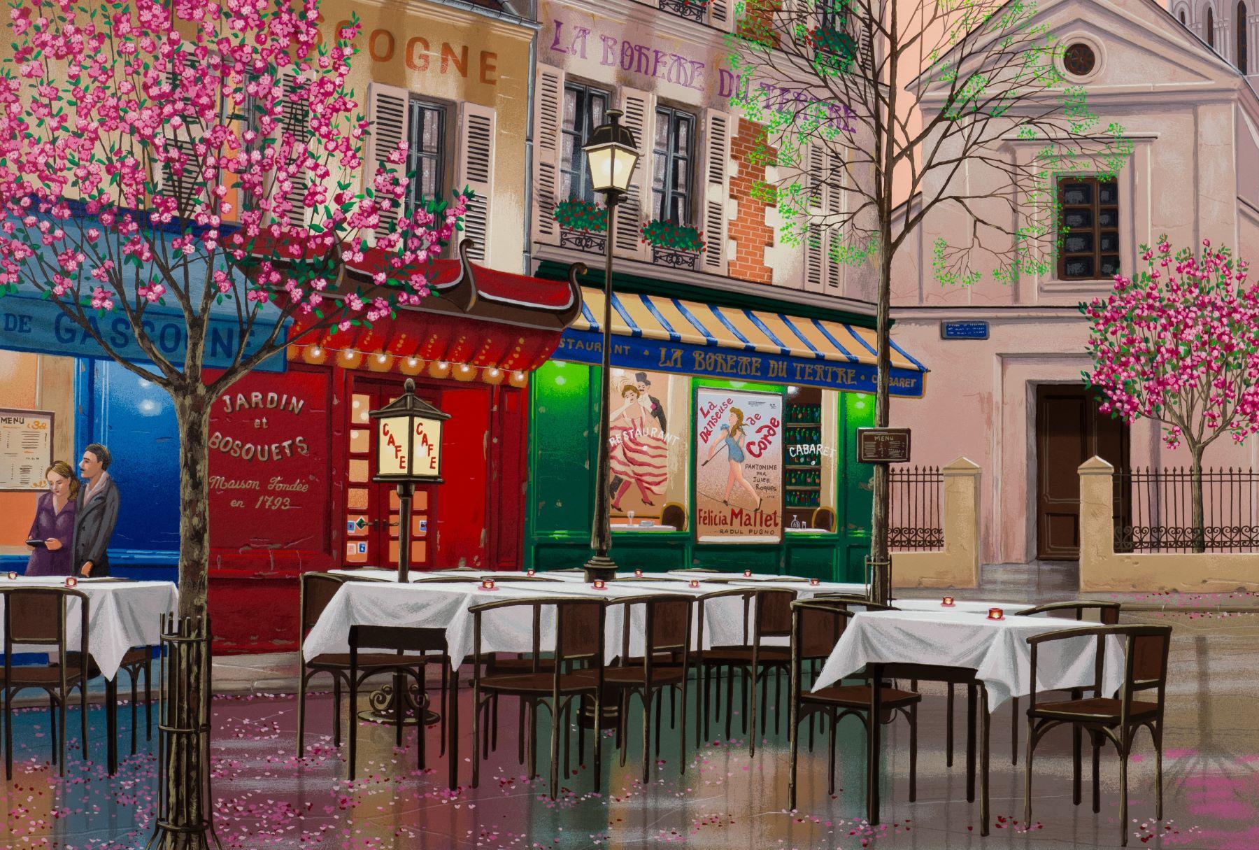 Aprile a Parigi - Figurative Print Grigio di Liudmila Kondakova