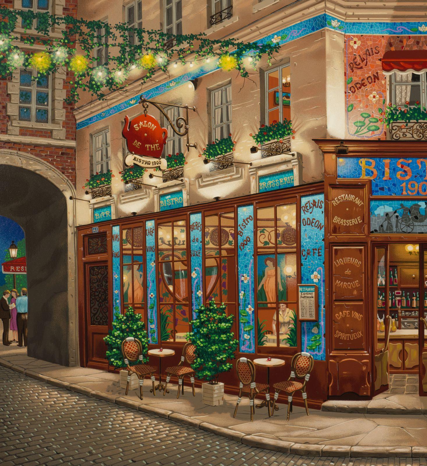 Bistro 1900 - Contemporary Print by Liudmila Kondakova