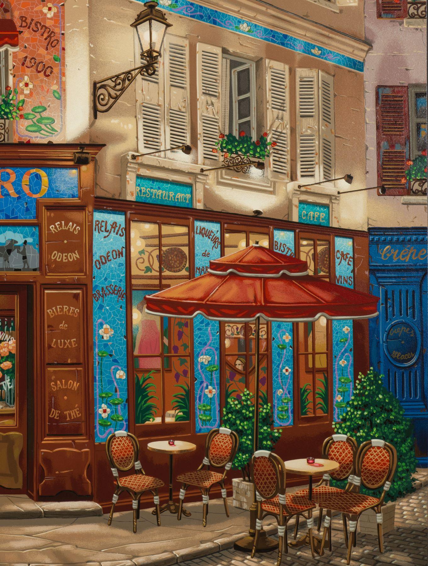Bistro 1900 - Contemporary Print by Liudmila Kondakova