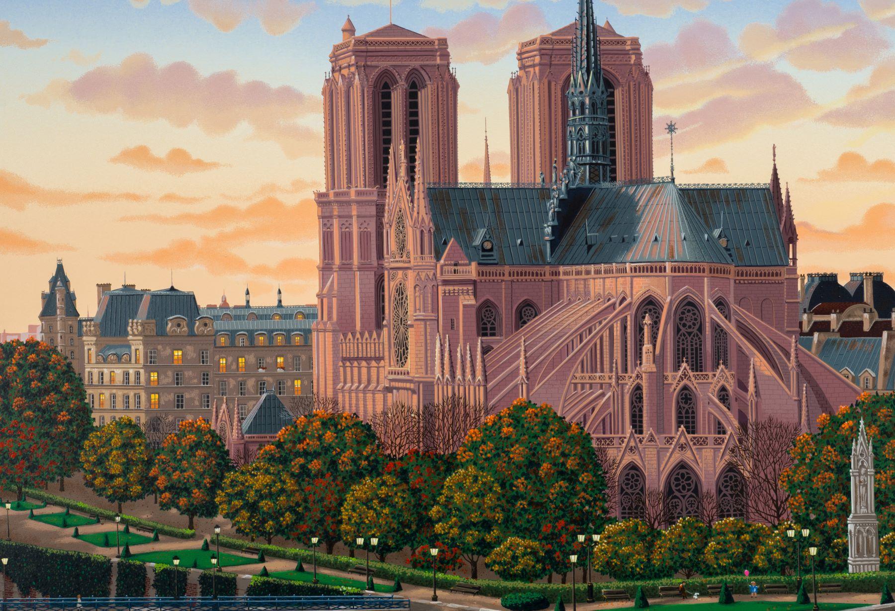 Île de la Cité - Print Contemporáneo de Liudmila Kondakova