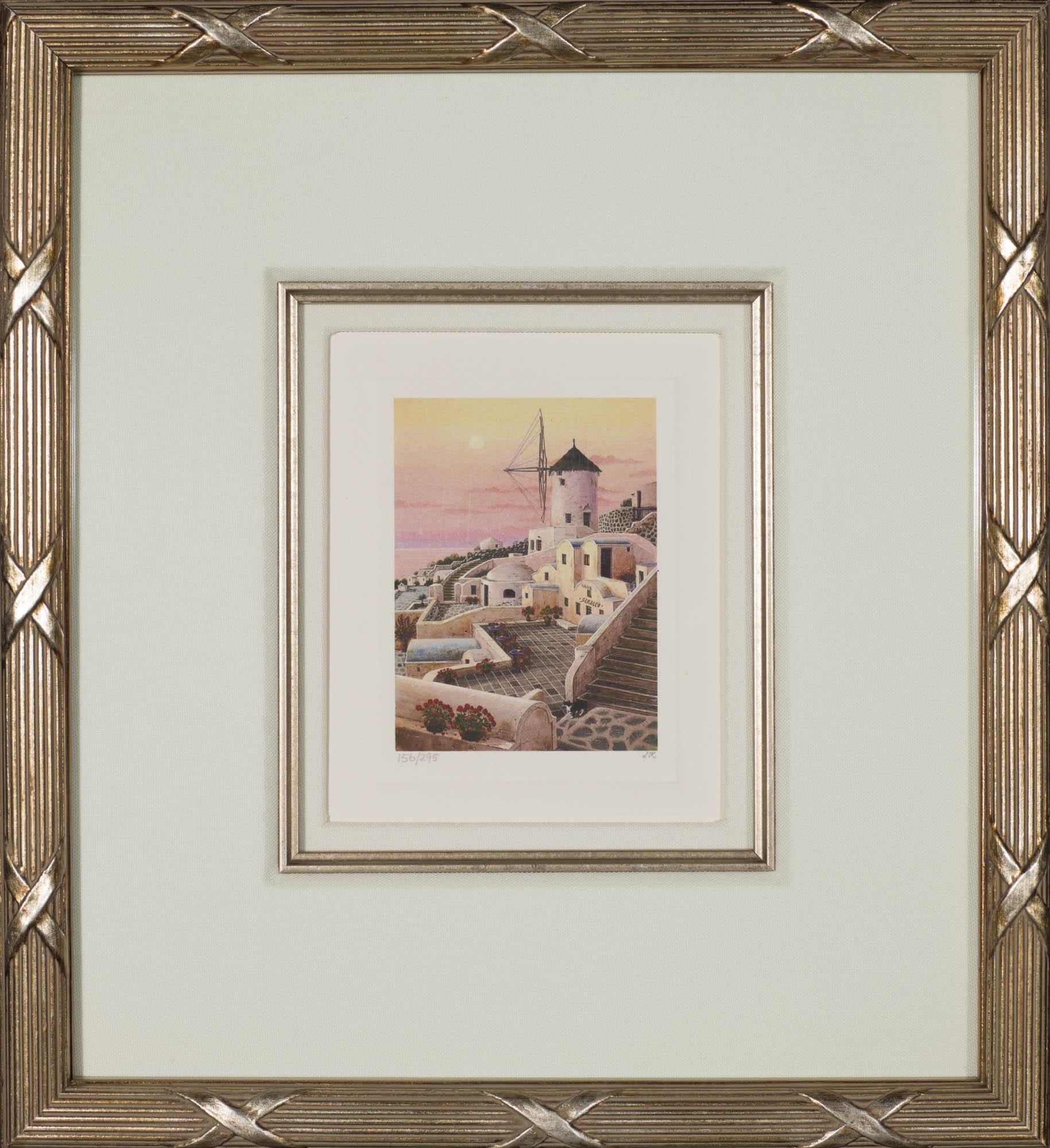 Moulin à vent de Mykonos - Print de Liudmila Kondakova