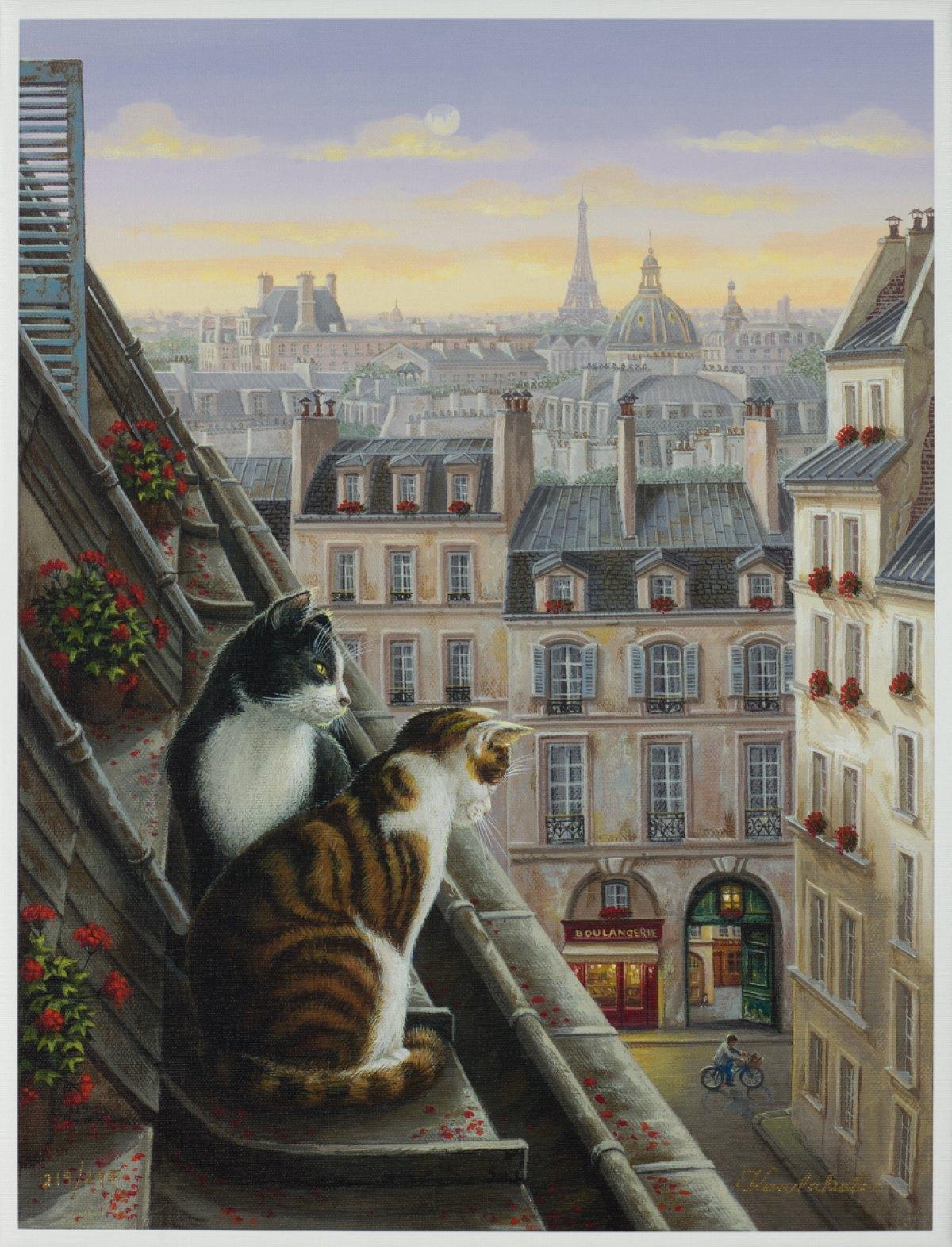 Parisian Courtyard, 2018 - Print by Liudmila Kondakova