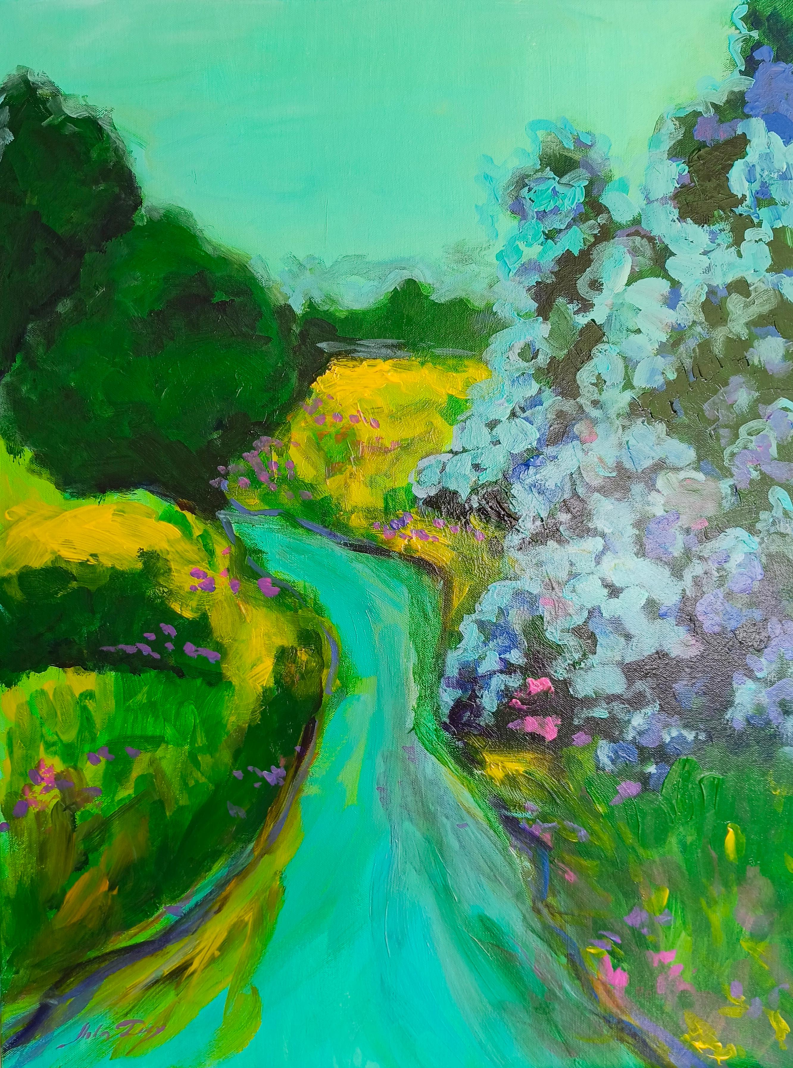 Liudmila Shabazova  Abstract Painting - "A Cool  Evening."