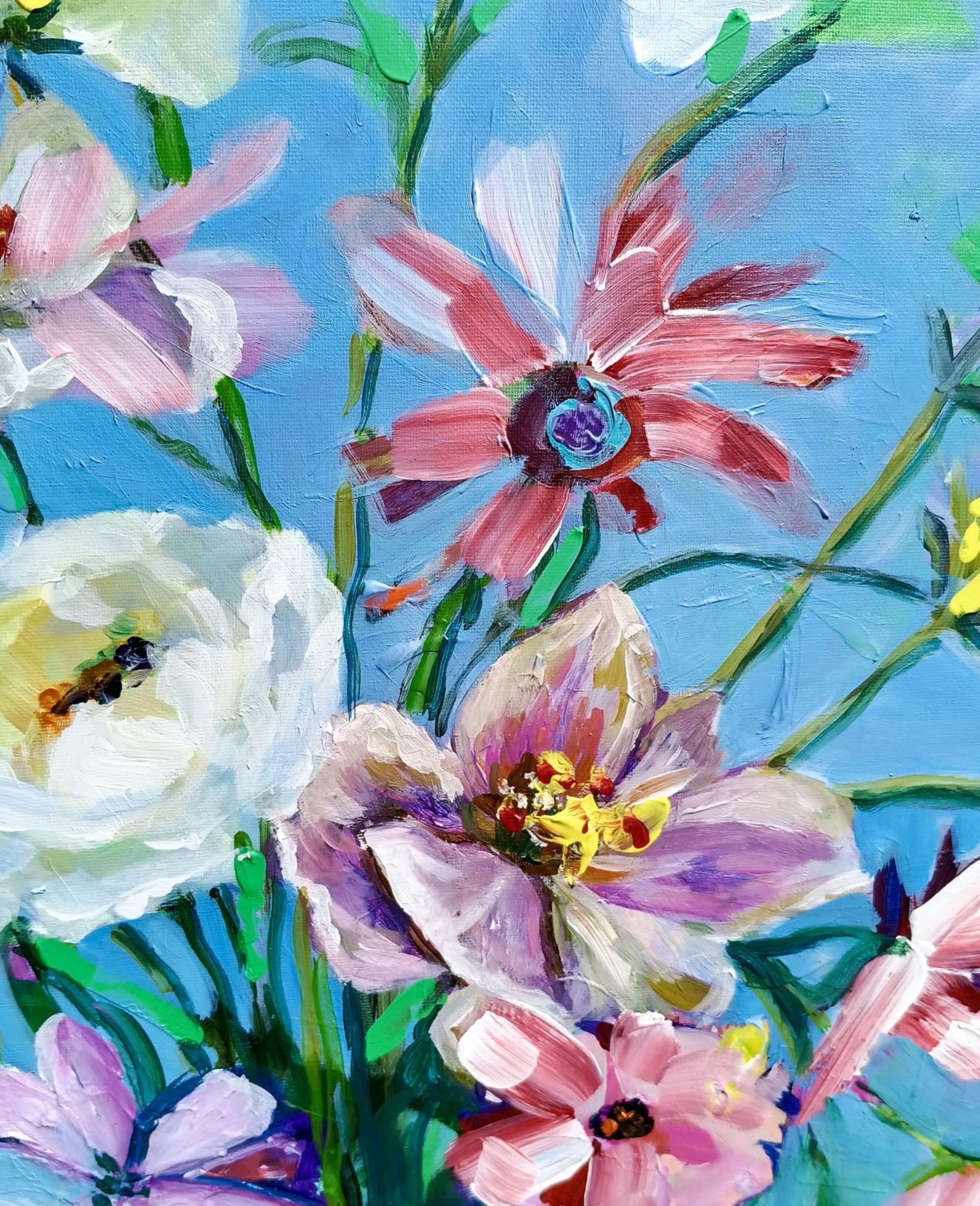 Ramo en un jarrón de moda. - Painting de Liudmila Shabazova 