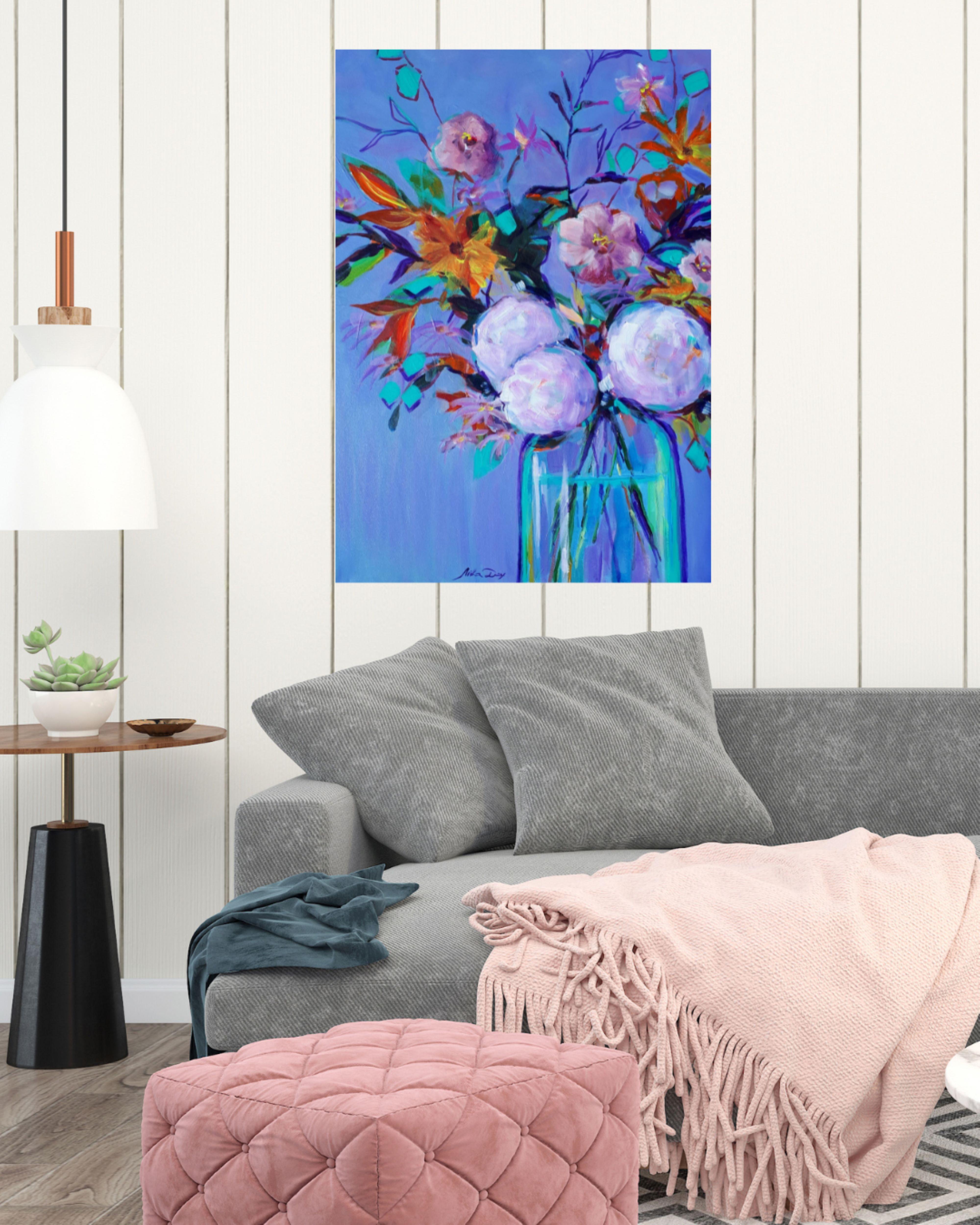 Bouquet di ortensie 02 - Painting Impressionismo di Liudmila Shabazova 