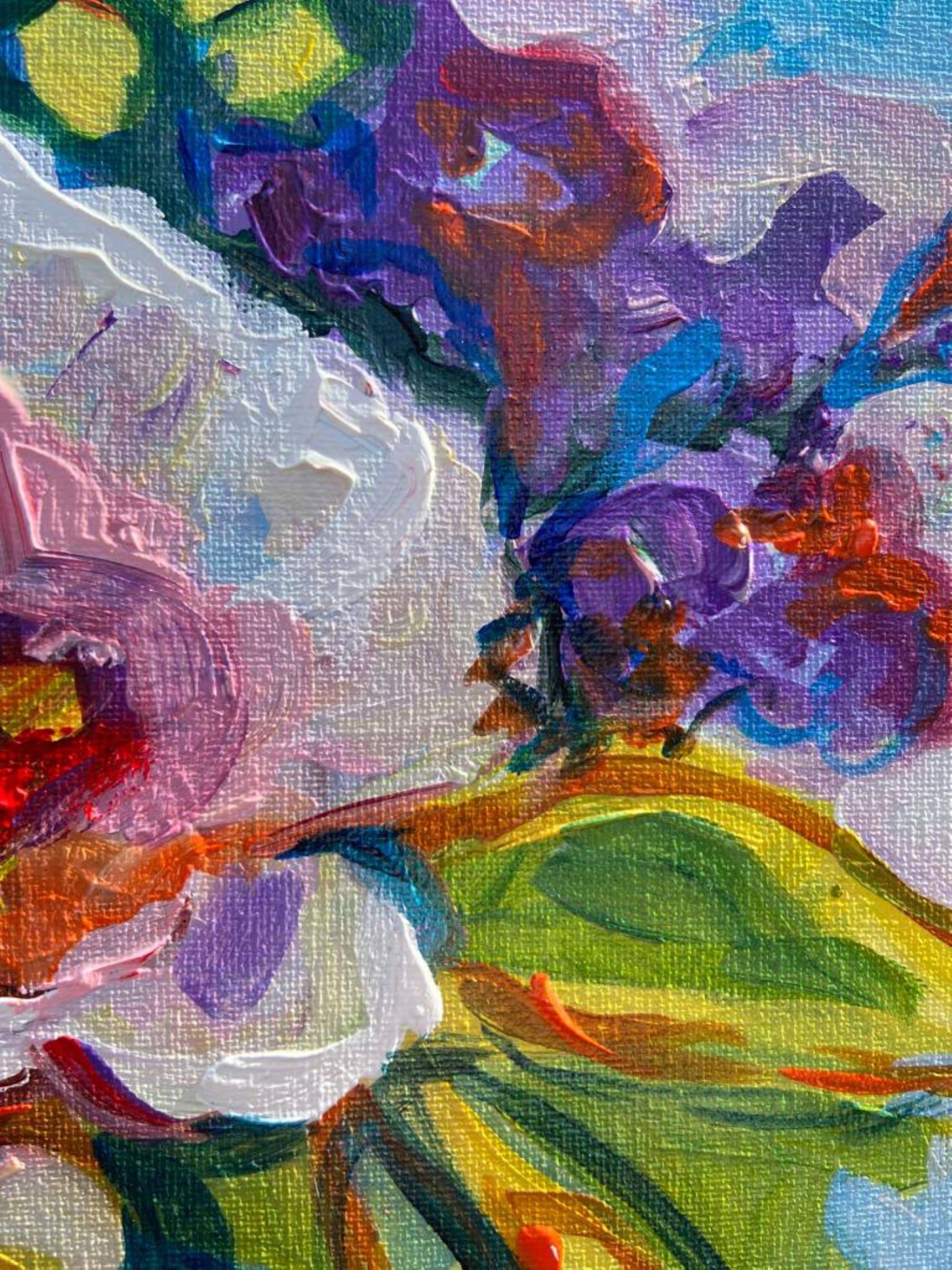 Flor junto a la ventana, Pintura acrílica de interiores - Painting de Liudmila Shabazova 