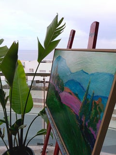 "Golden sunset." Green collection.