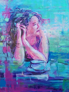 "Morning in a cafe.» original painting