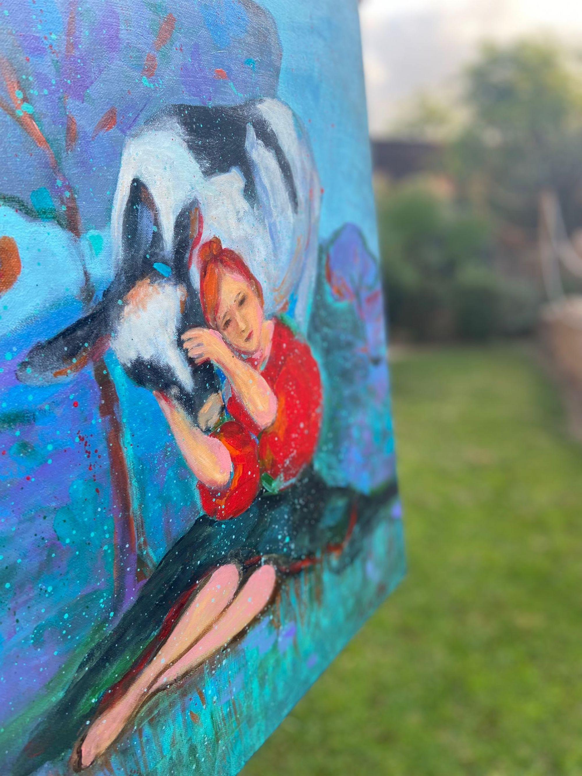 El cuadro se pintó en estilo Favismo, utilizando contrastes tradicionales: rojo y verde.Al mismo tiempo, la obra también es específica de un género.                                                  
La vida rural tranquila y comedida es cosa del