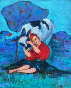 "Noche tranquila". Pintura original de la artista española Liudmila Shabazova